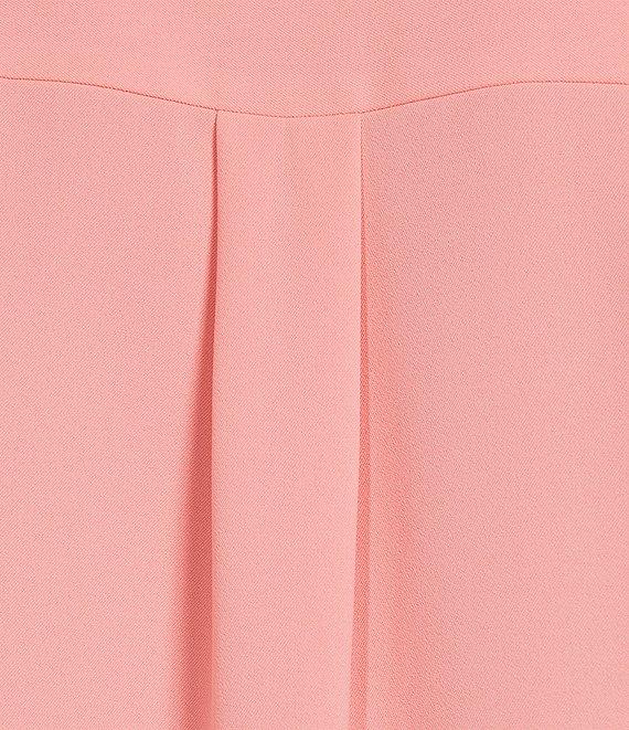 Alex Marie Piper Lightweight Soft Crepe de Chine Point Collar Long Sleeve Button Front Top Product Image