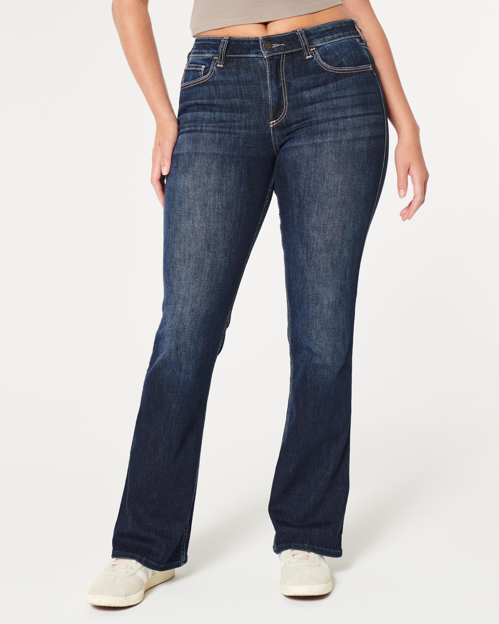 Curvy Mid-Rise Dark Wash Boot Jeans Product Image