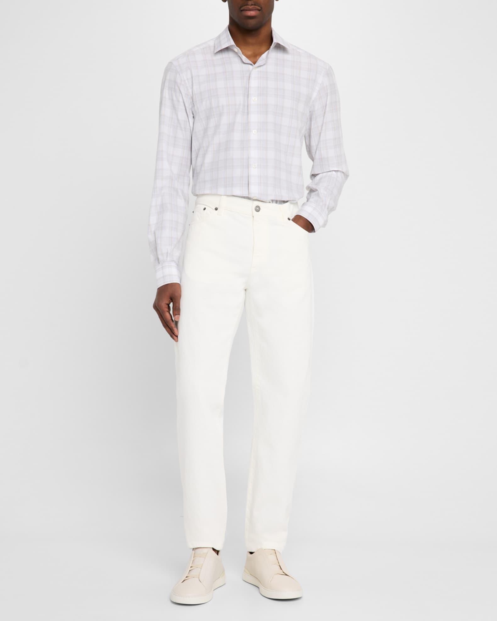 Men's Cotton Plaid Sport Shirt Product Image