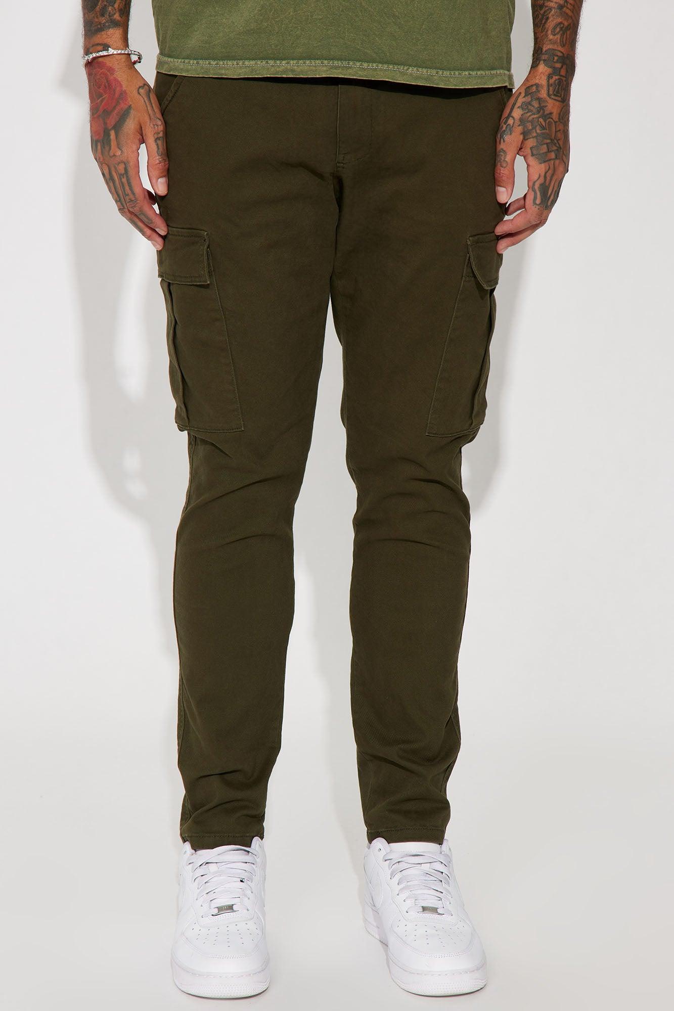 Kyle Slim Cargo Pants - Olive Product Image