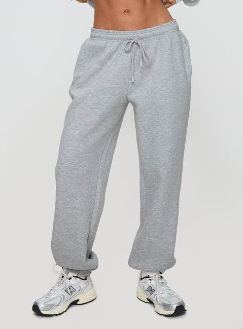 Dream Fleece Ankle Cuff Sweatpants Grey Marle Product Image