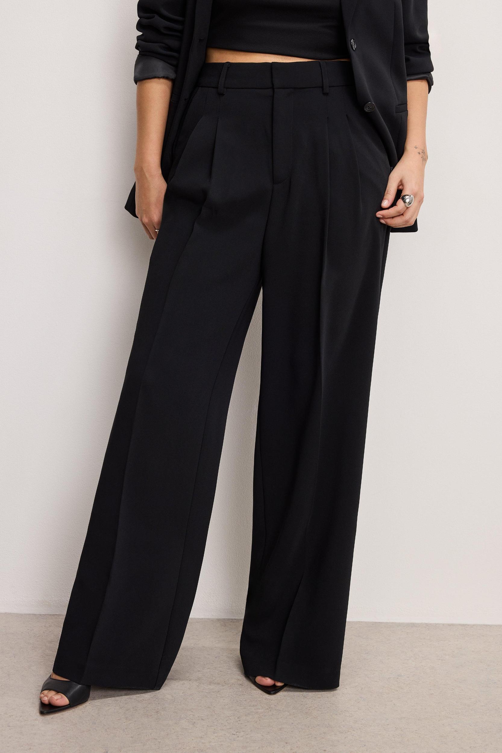 LUXE SUITING TROUSERS | BLACK001 Product Image
