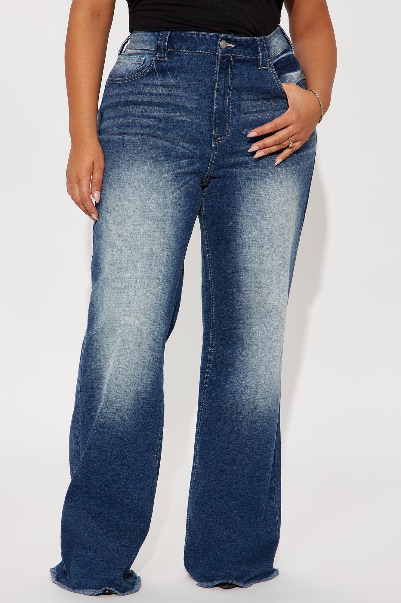 Coldwater Canyon Stretch Wide Leg Jeans - Dark Wash Female Product Image