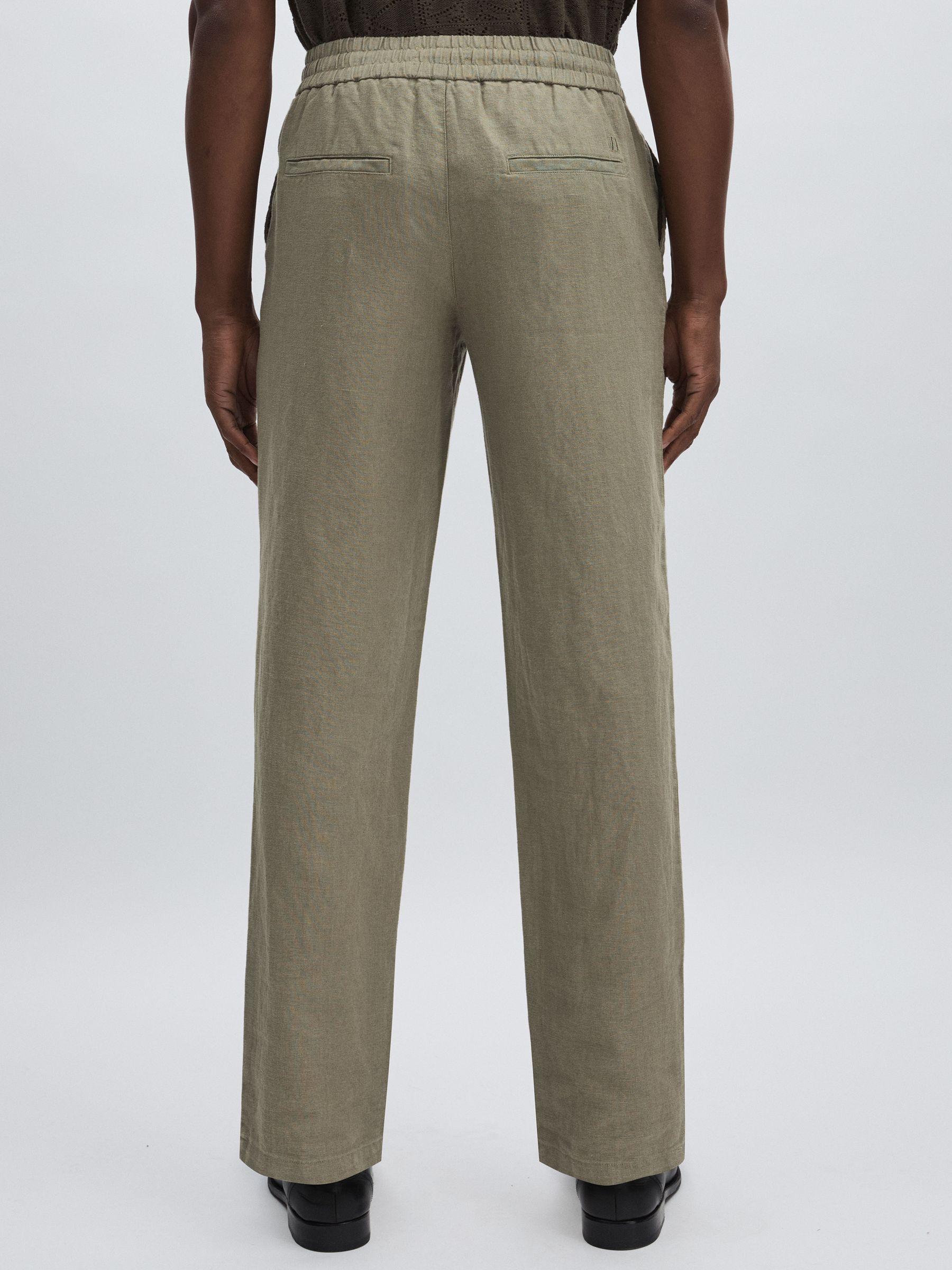 Les Deux Drawstring Trousers in Green/Ivory Product Image
