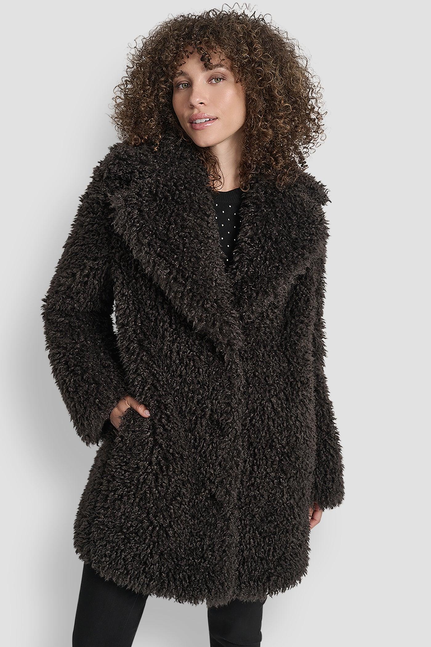 FAUX TEDDY FUR JACKET Product Image