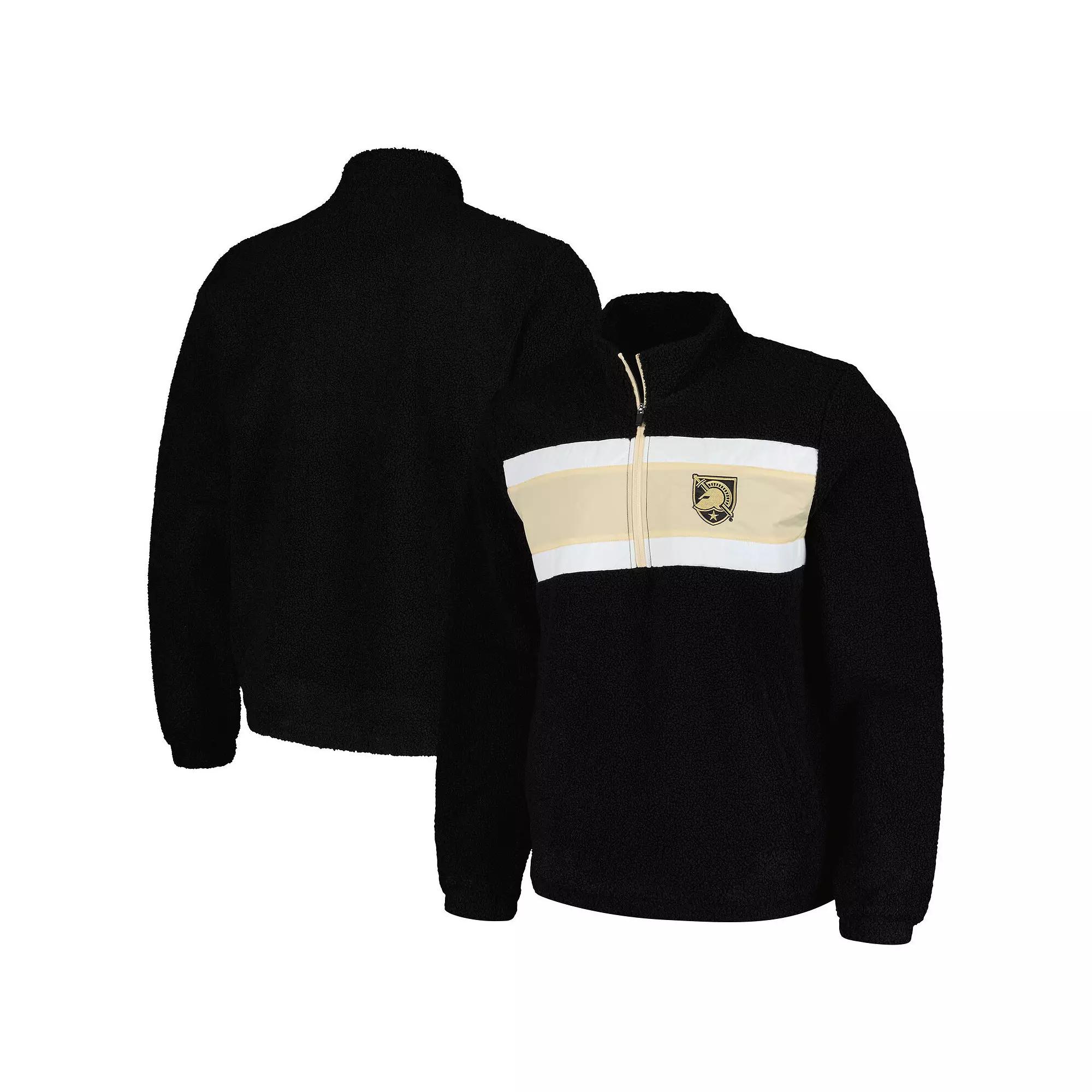 Men's G-III Sports by Carl Banks Black Army Black Knights Pinch Runner Half-Zip Top,  Product Image