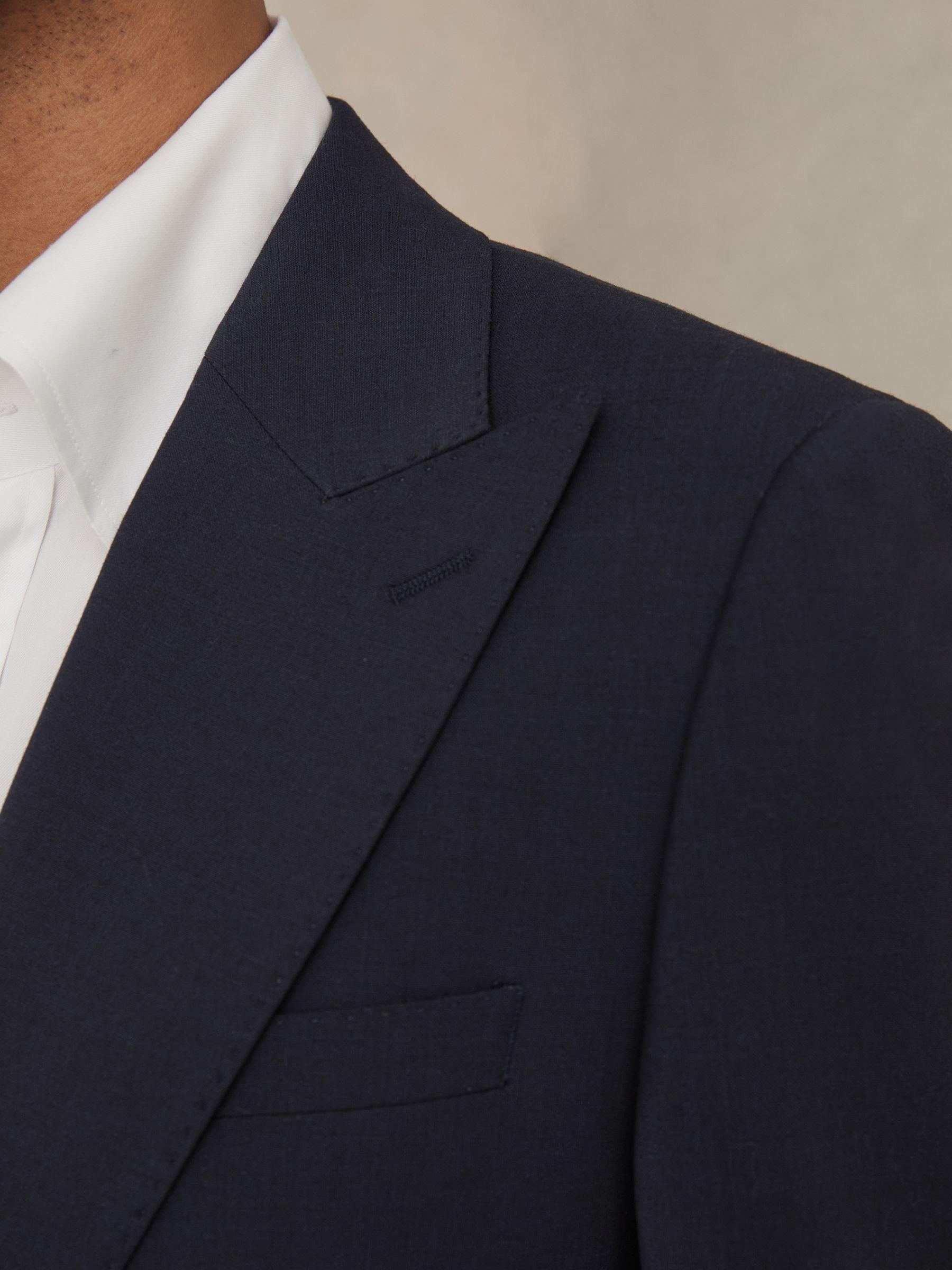 Regular-Fit Single-Breasted Wool-Blend Suit Blazer in Bright Blue Product Image