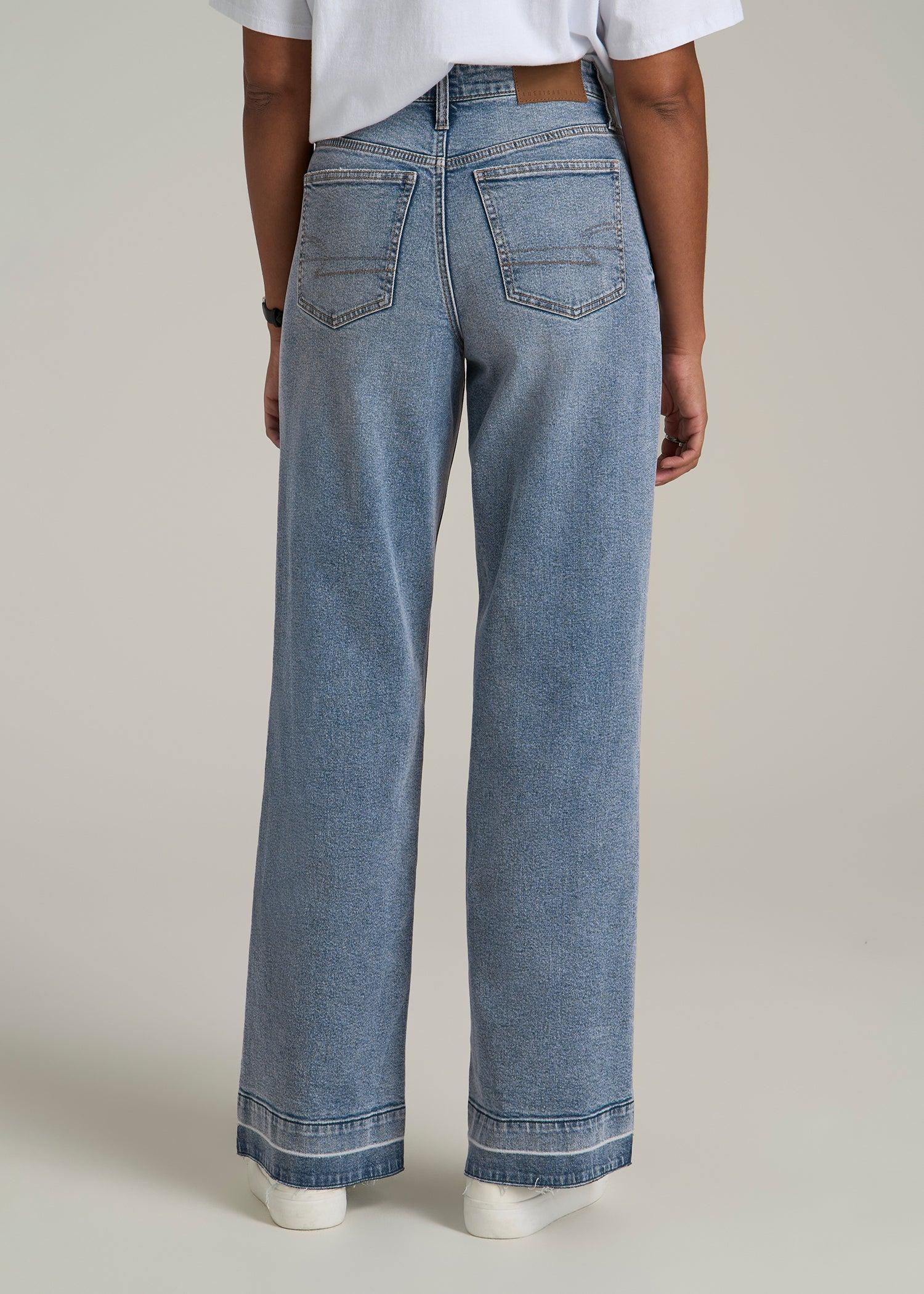 Luna High Rise Wide Leg Tall Jeans for Women in Perfect Blue Female Product Image