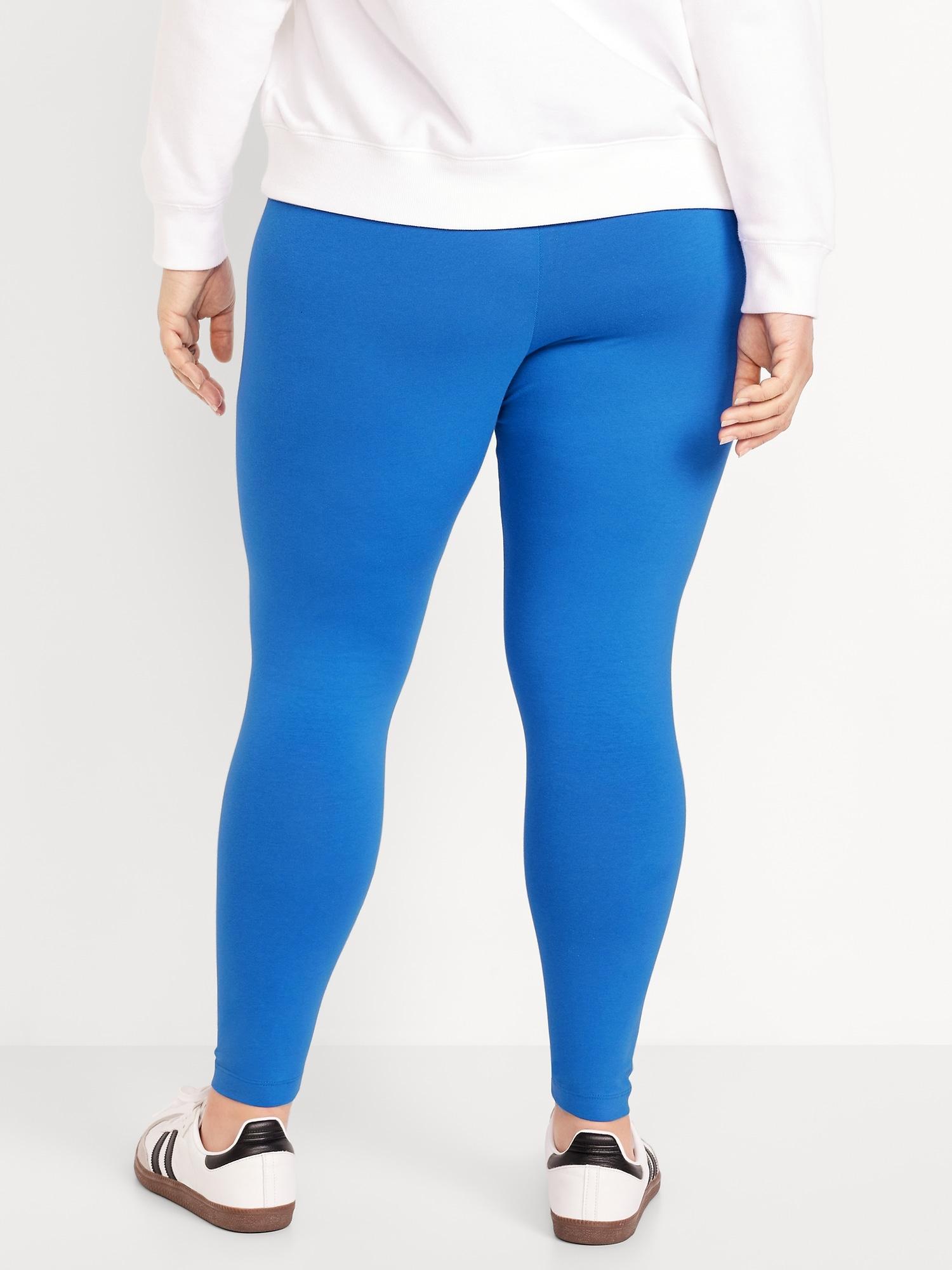 High-Waisted Jersey Fashion Layering Leggings Product Image