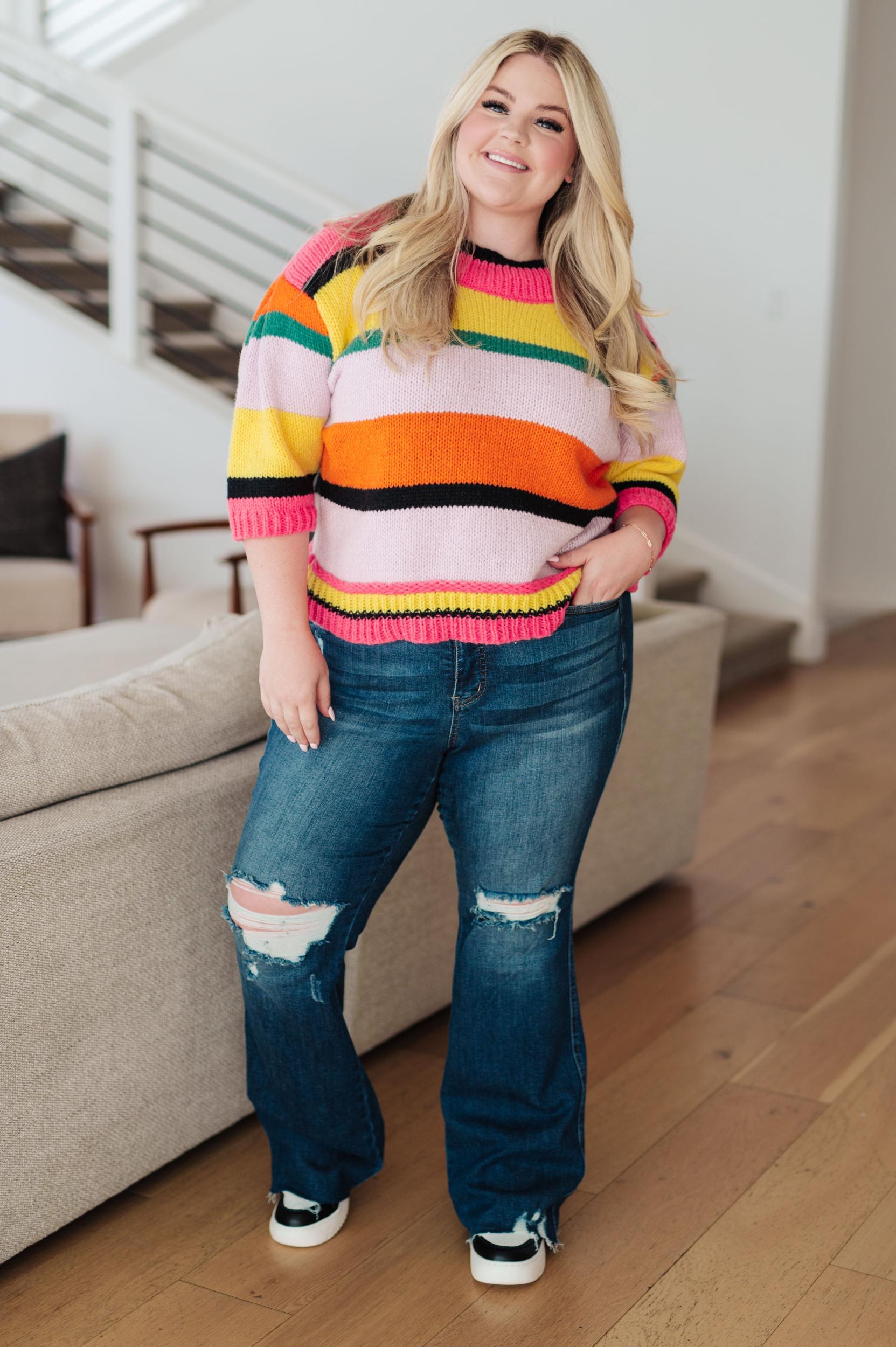 Bright Side Striped Sweater Product Image
