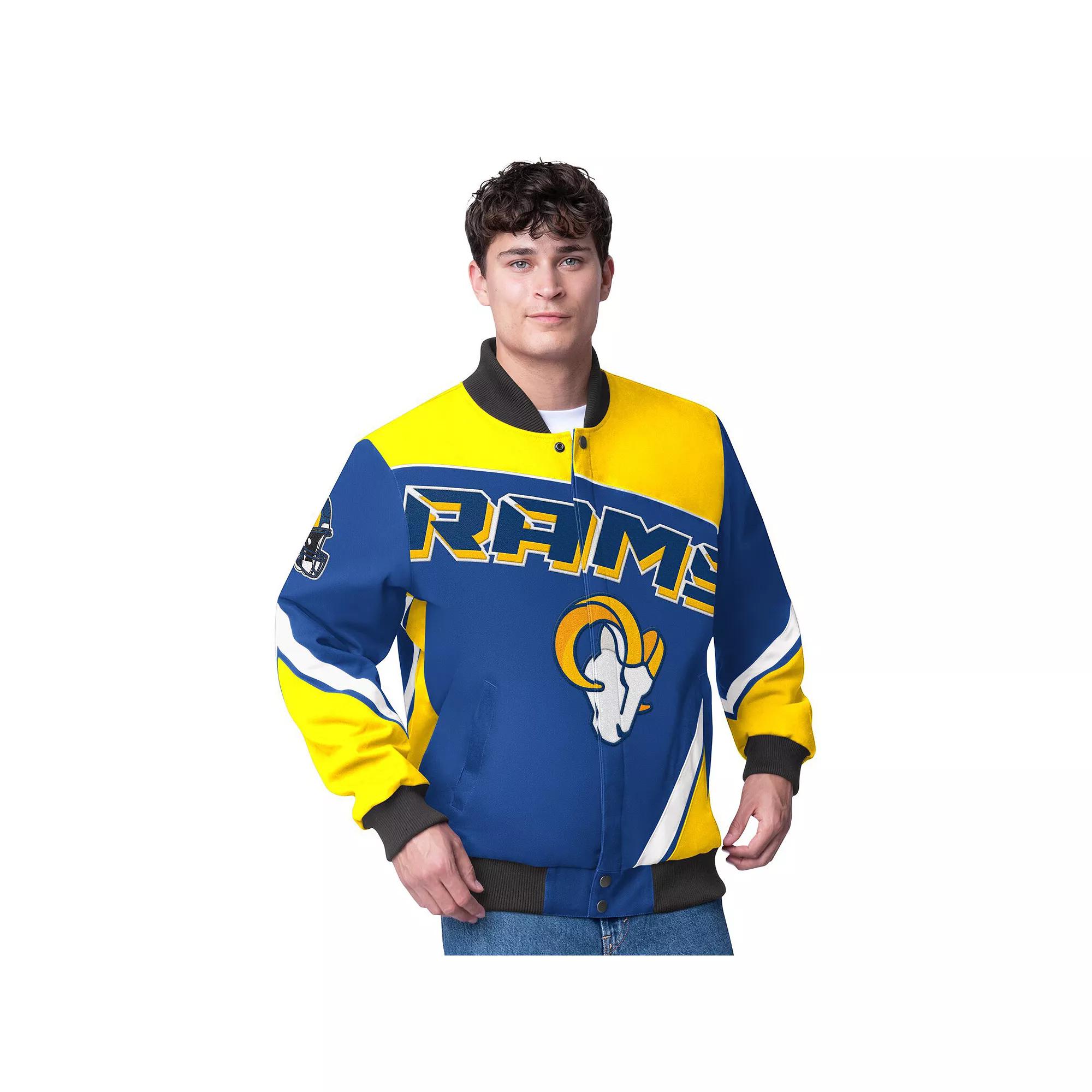 Men's G-III Extreme  Royal Los Angeles Rams Maximum Racing Full-Zip Jacket, Size: XL, Blue Product Image