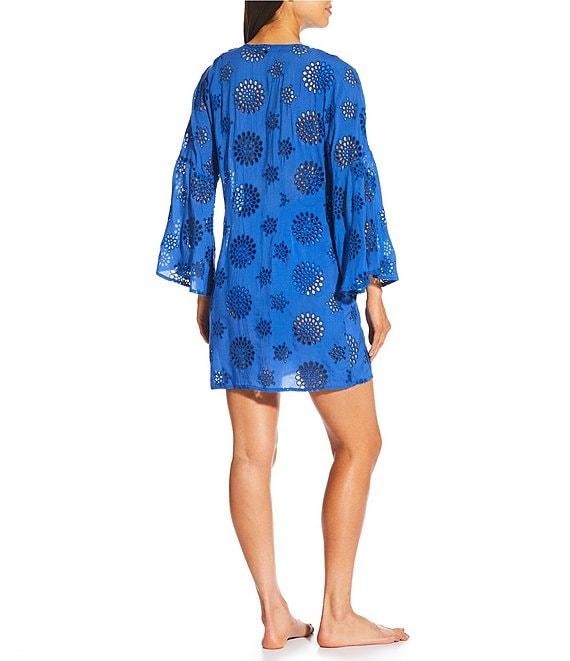 Antonio Melani Eyelet Front Knot Dress Swim Cover-Up Product Image