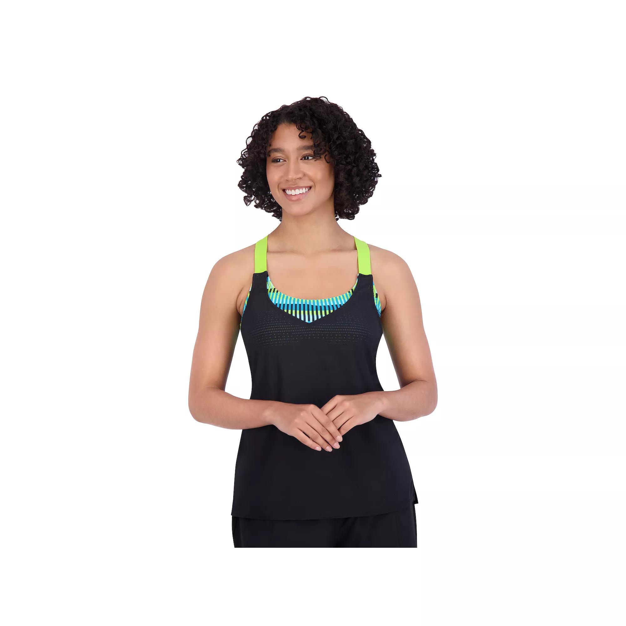Women's ZeroXposur Comet UPF 30+ 2-in-1 Tankini Top, Size: Small, Pear Keyboard Product Image