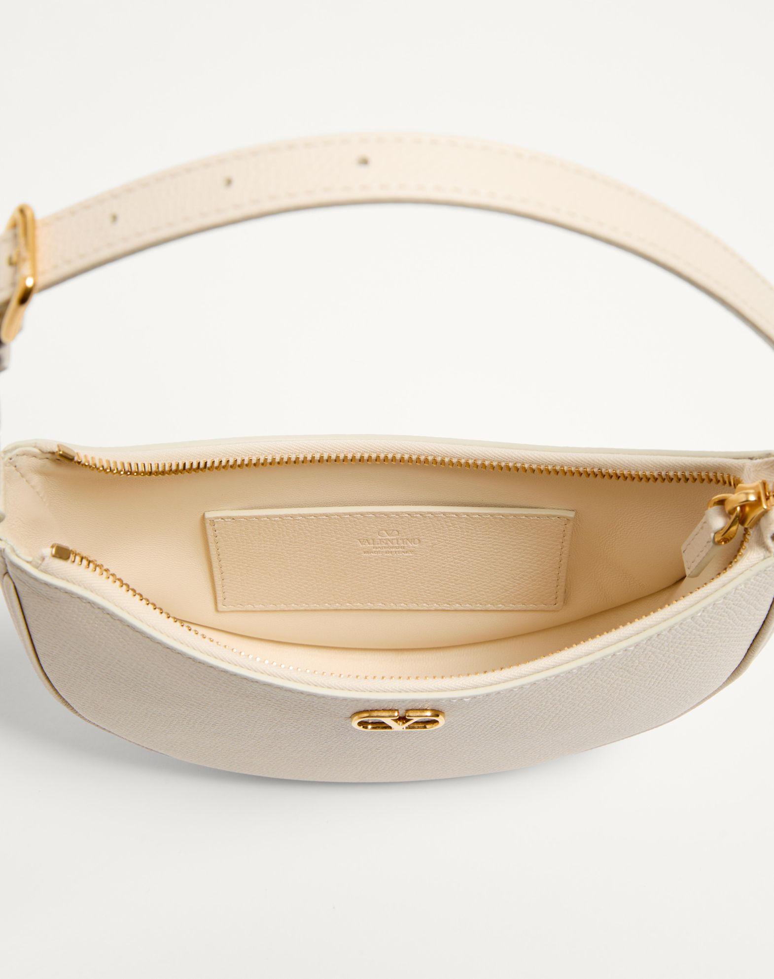 Vlogo Signature Mini Hobo Bag In Grainy Calfskin Product Image