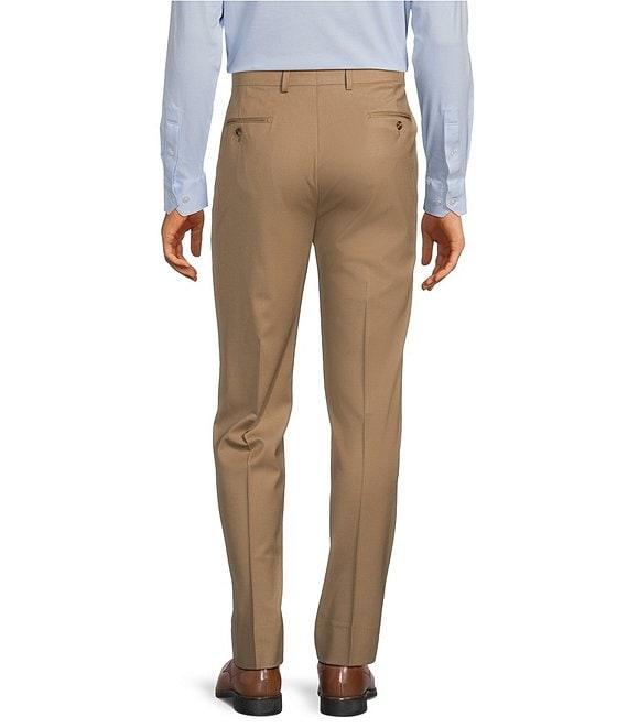 Hart Schaffner Marx Chicago Classic Fit Tan Pre-Tailored Flat Front Super Stretch Dress Pants Product Image