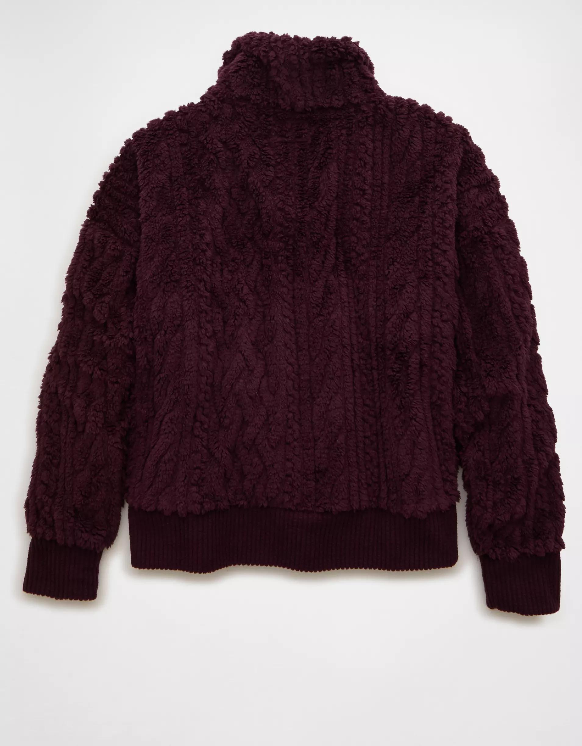 AE Cable Sherpa Full-Zip Sweatshirt Product Image