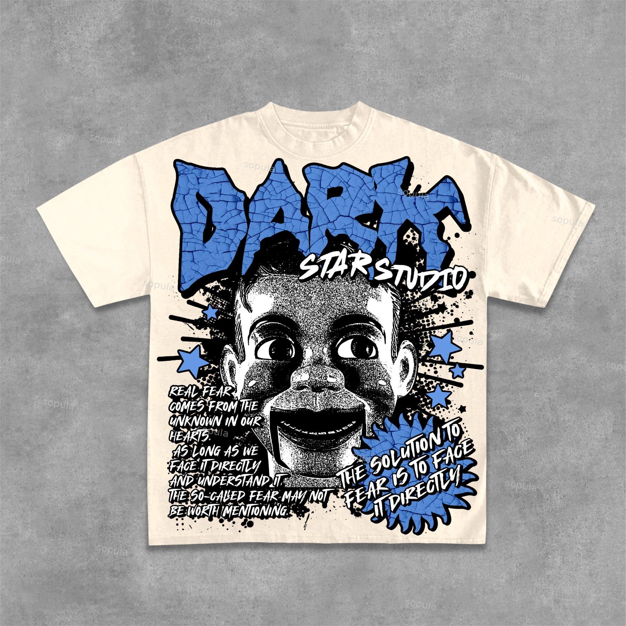 Sopula Clown Graphic Print Cotton Crop T-Shirt Product Image