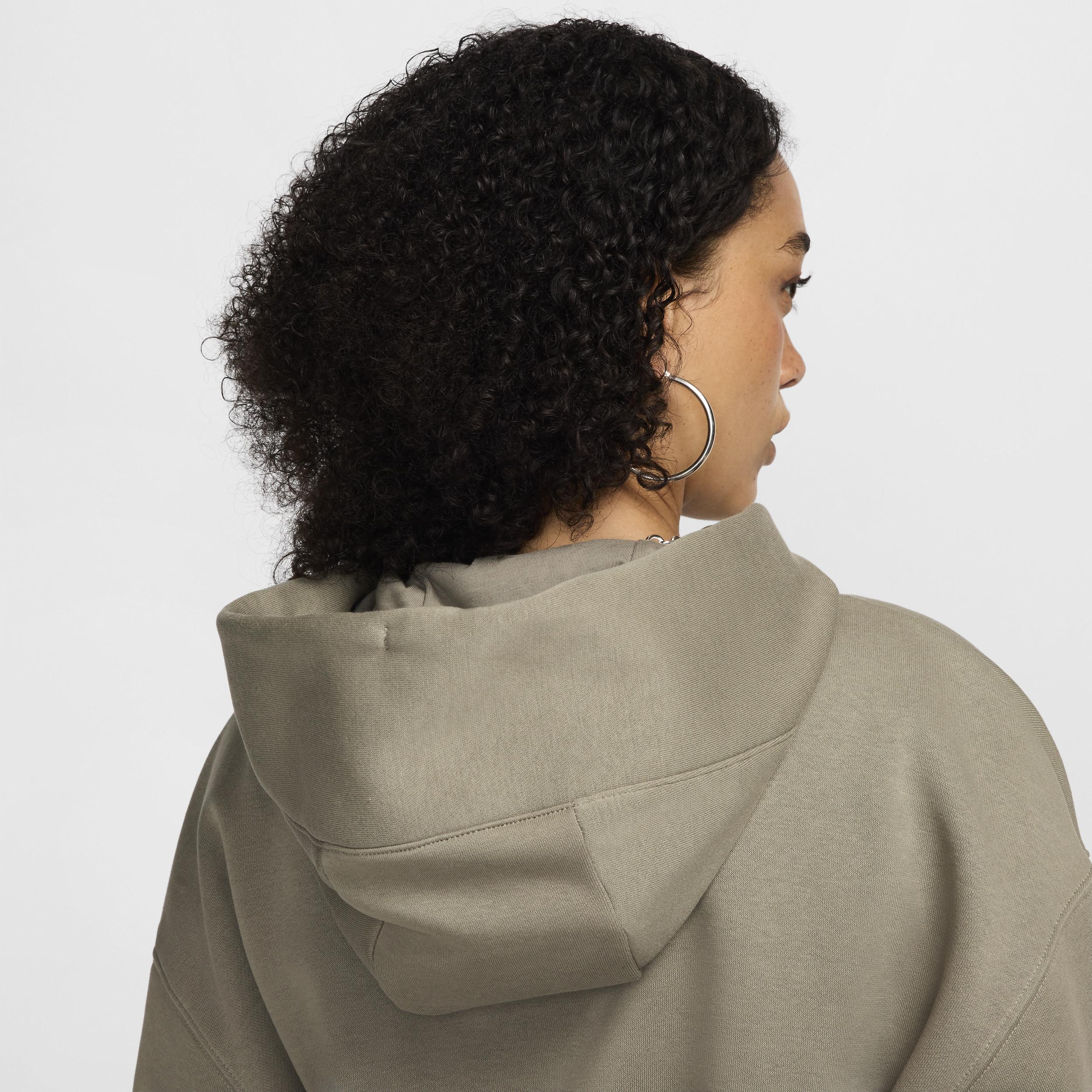 Nike Womens Nike Phoenix Fleece OS Pullover Hoodie - Womens Light Army/Sail Product Image