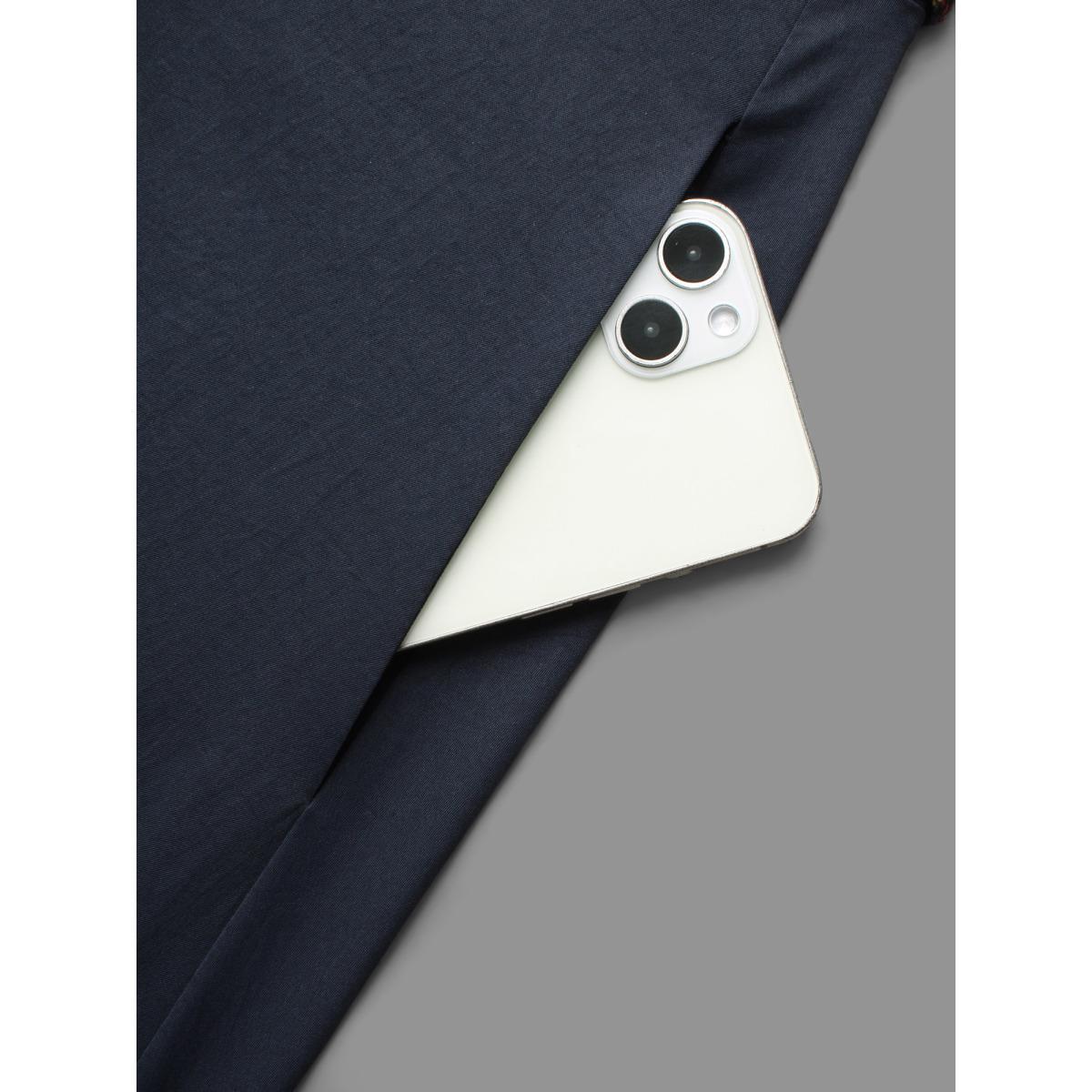 Plus Size Festive Plaid Tie Knot Ruched Midi Dress Indigo Women Casual Tie knot Party Curvy Bloomchic 22-24/3X Product Image