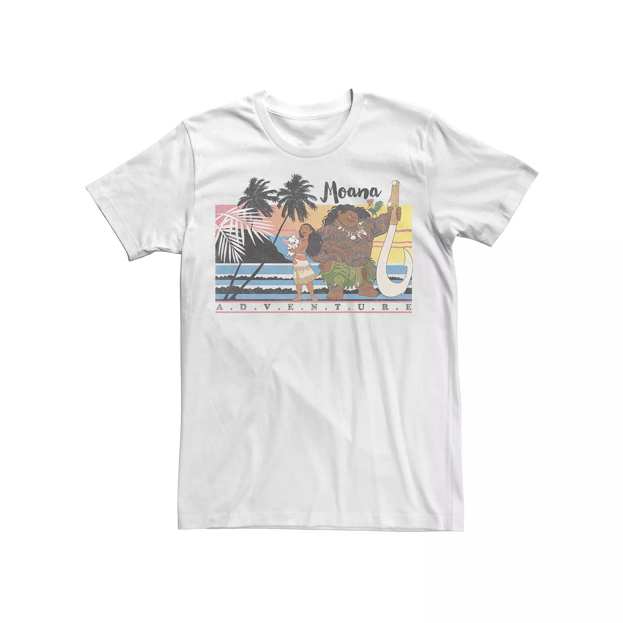 Disney's Moana & Maui Adventure Faded Portrait Men's Tee,  Product Image