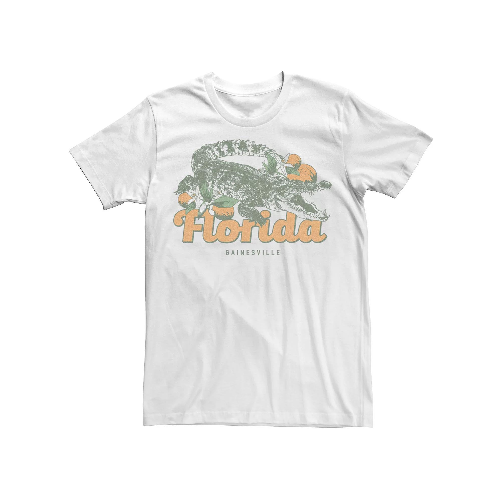 Men's Florida Gainesville Croc Logo Tee, Size: XXL, White Product Image