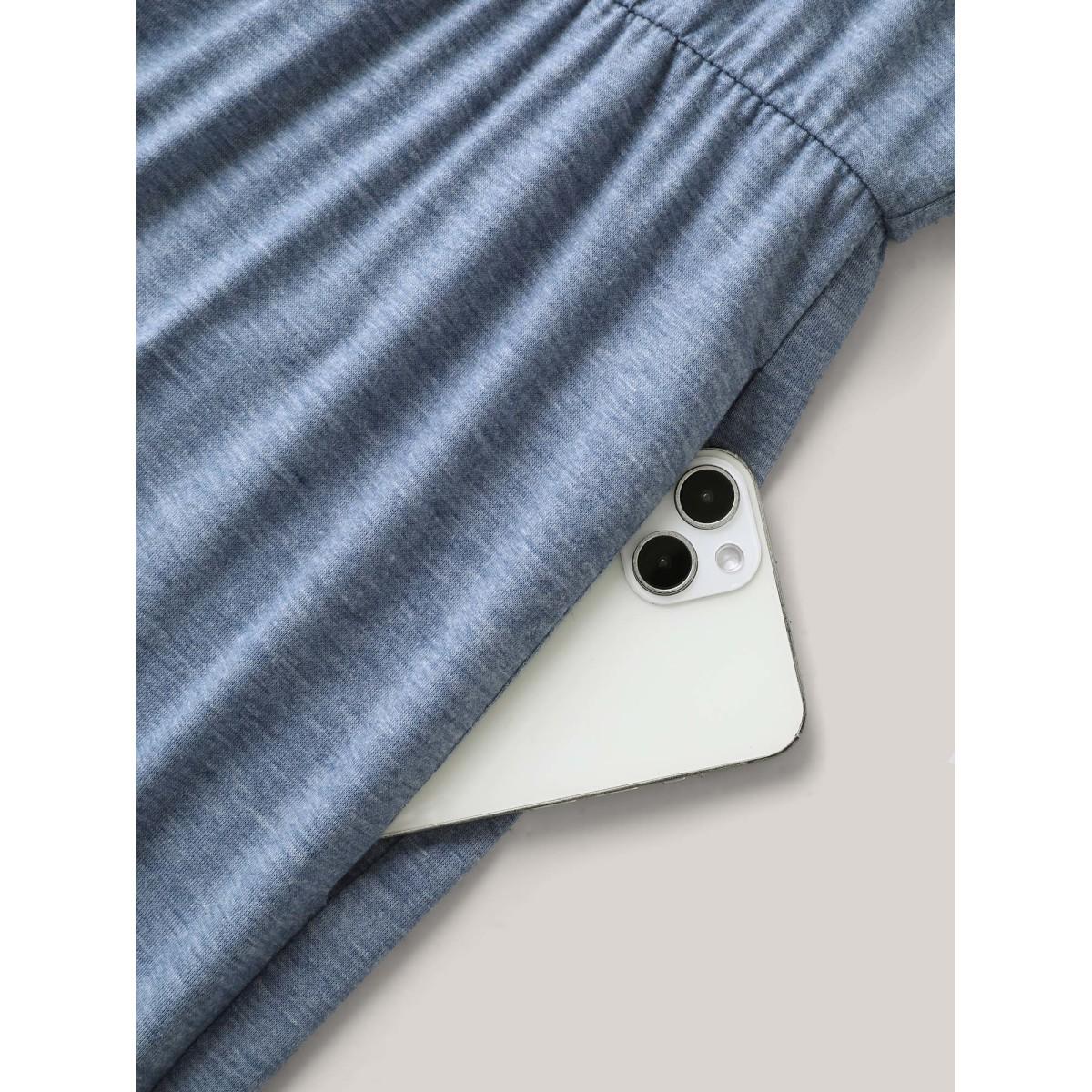 Plus Size Stone Supersoft Tiered Hem Stretchy Waist Jumpsuit Women Sleeveless Round Neck Everyday-Casual Loose Jumpsuits BloomChic 10/M Product Image