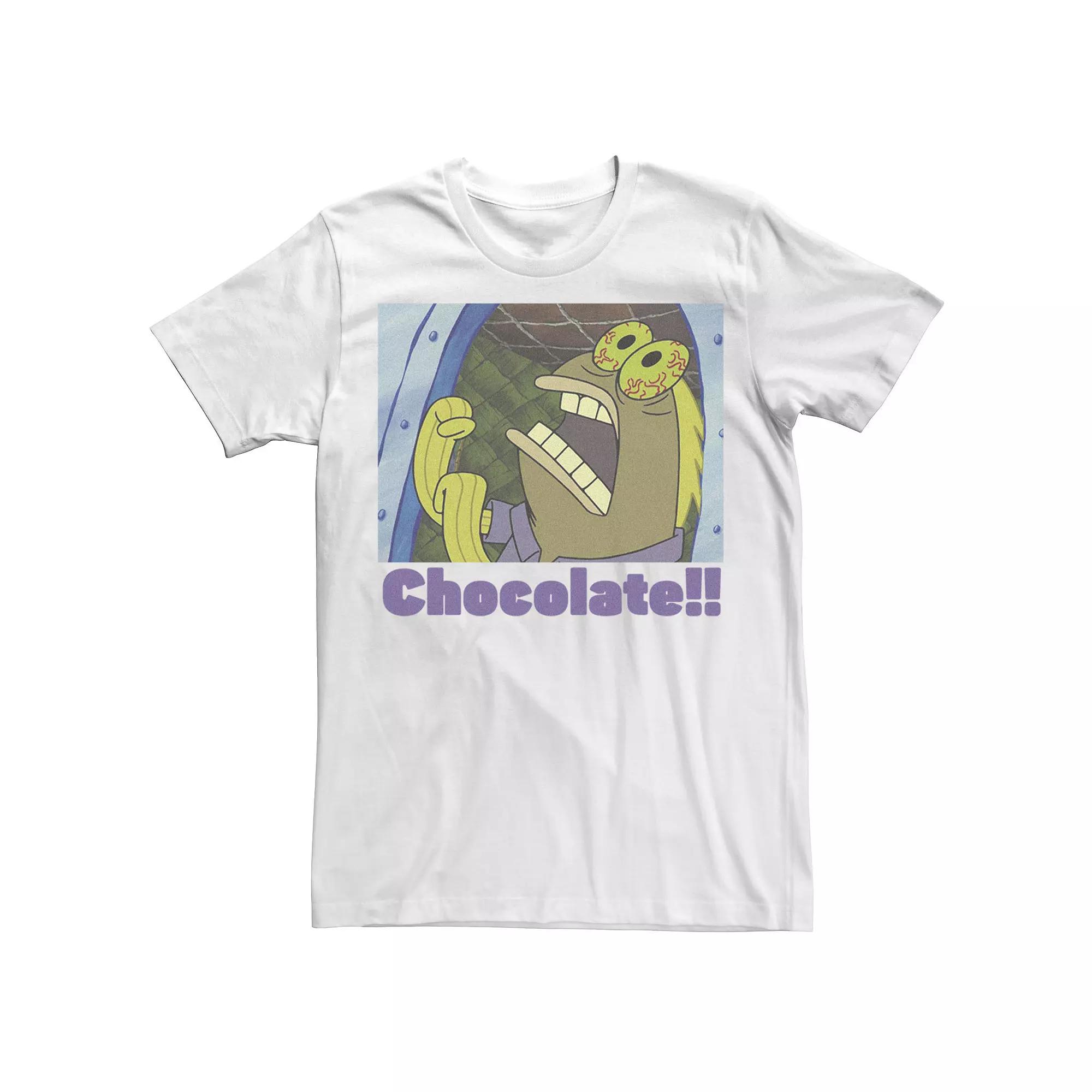 Men's SpongeBob SquarePants Fish Screams Chocolate Tee,  Product Image