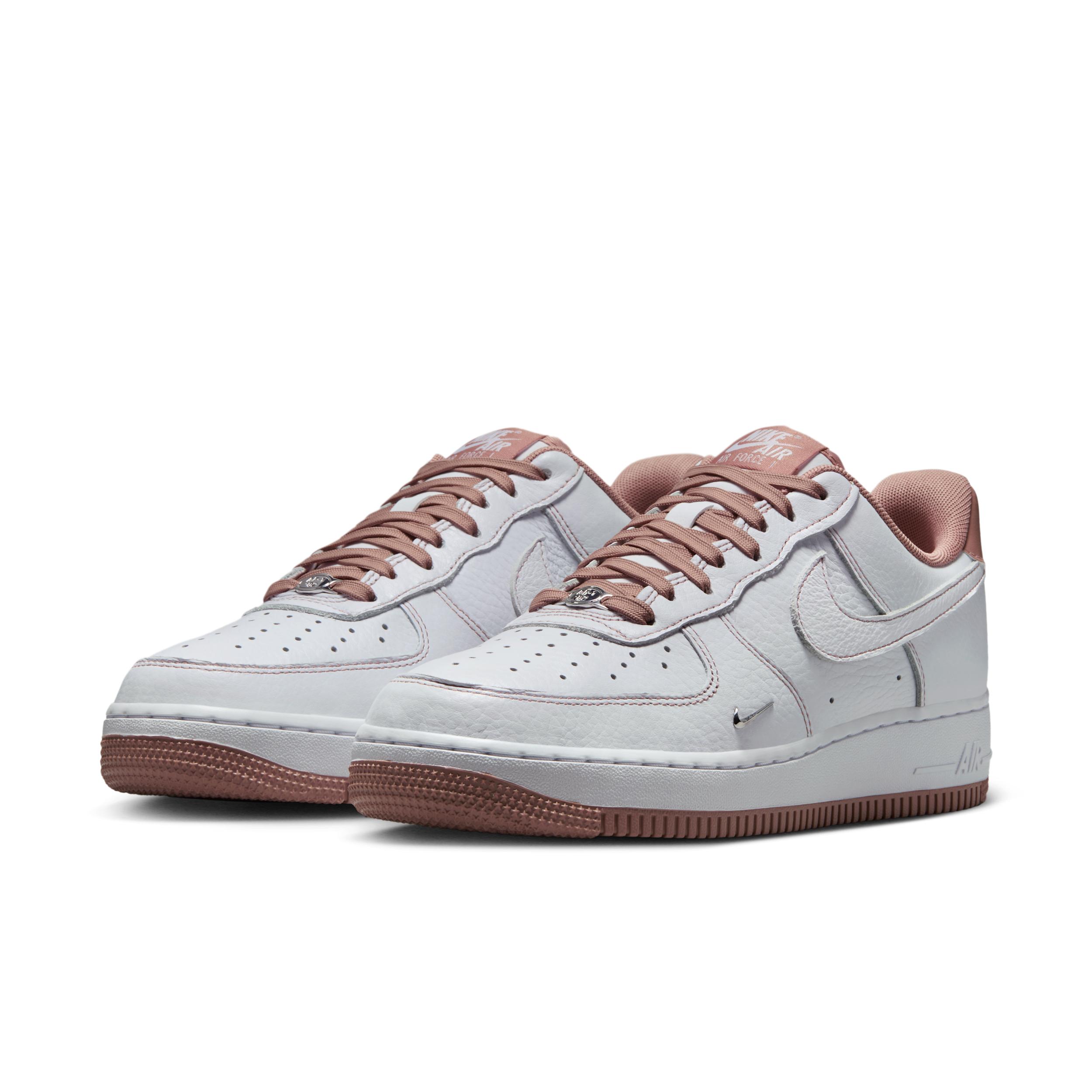 Nike Womens Air Force 1 07 Mini Jewel Shoes | IB6543-102 Product Image