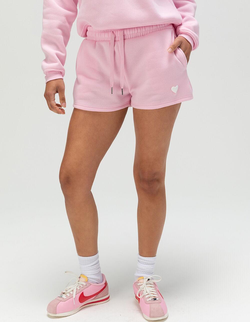 FULL TILT Womens Fleece Shorts - PINK Product Image