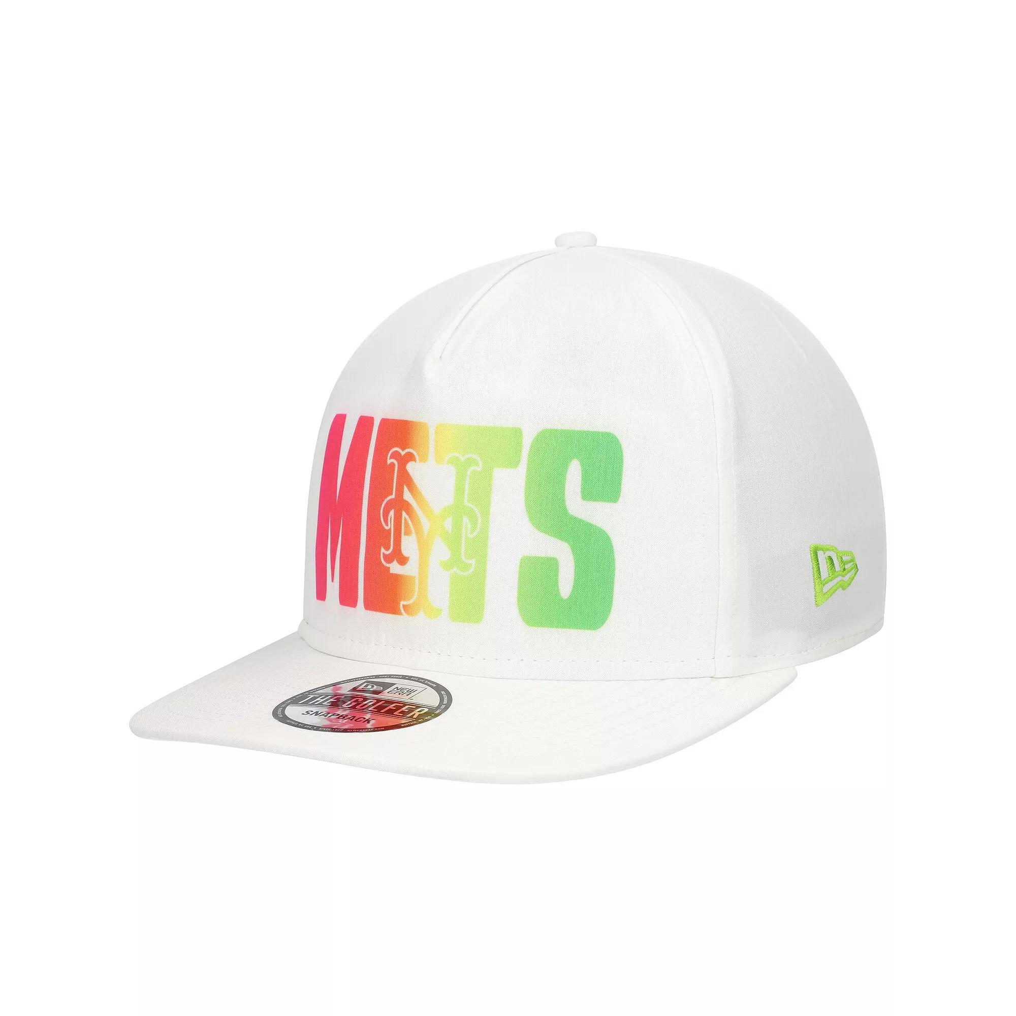 Men's New Era White New York Mets Spring Spectrum Golfer Snapback Hat Product Image