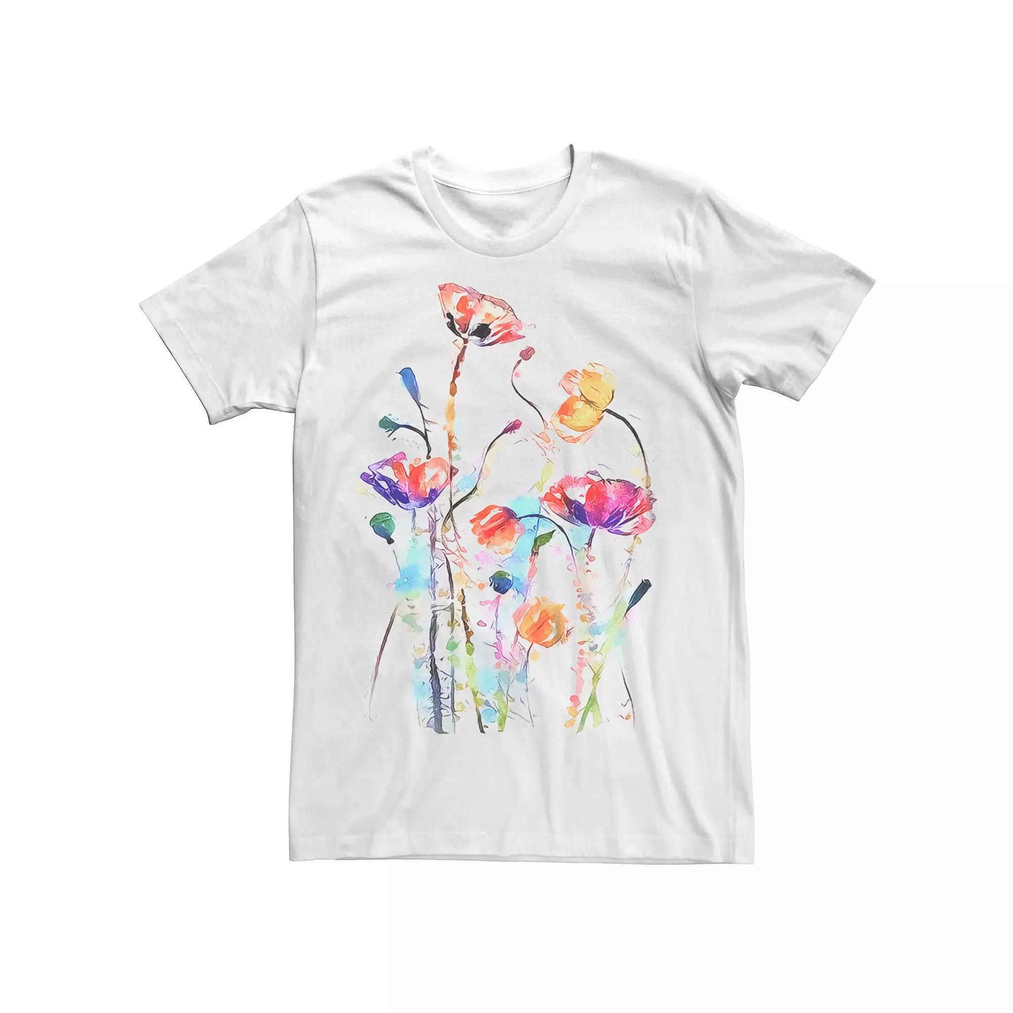 Men's Flowers Art Graphic Tee,  Product Image