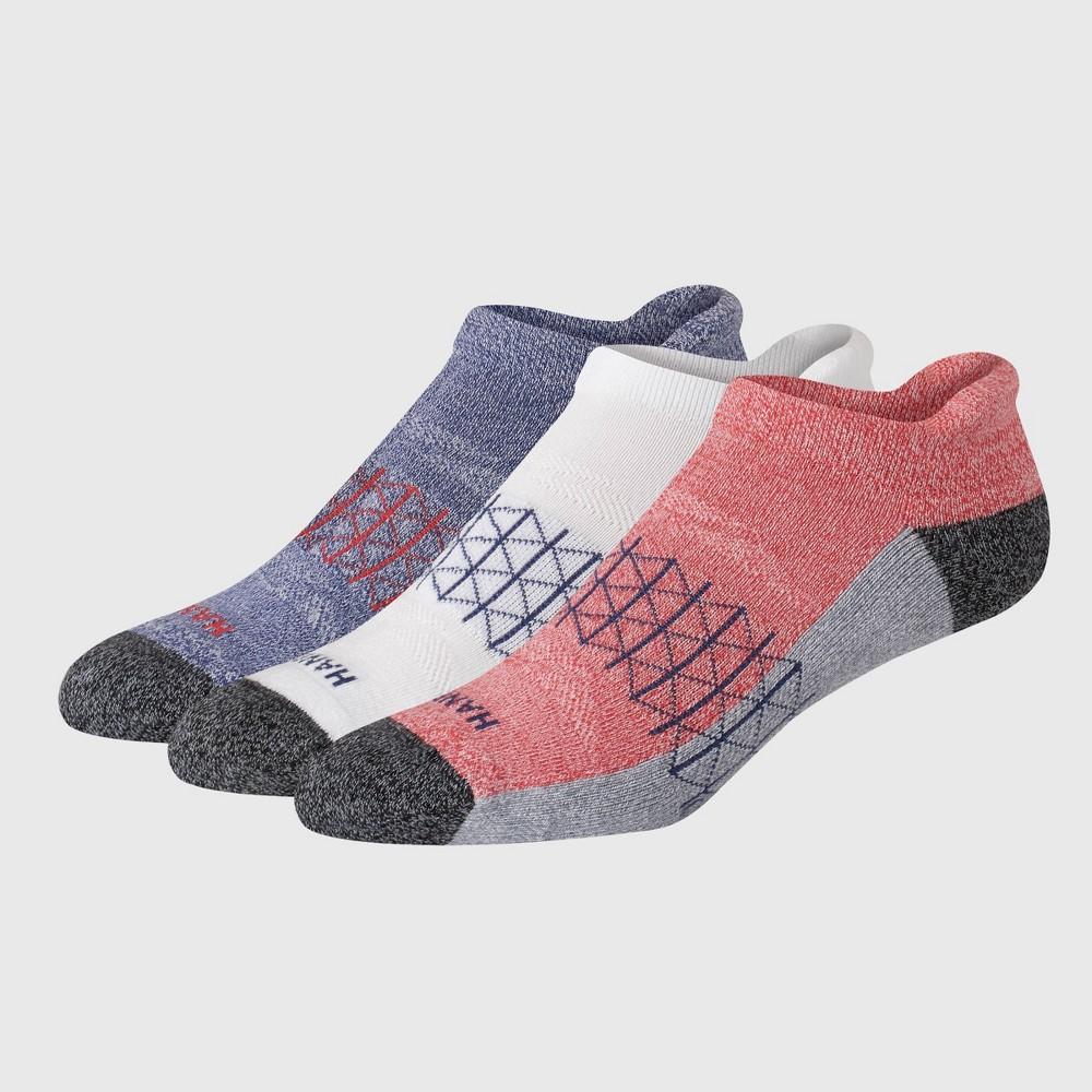 Hanes Men's 3pk Absolute Active Cushioned Heel Shield Socks - White/Black 6-12: Low Cut, Arch Support, Seamless Toe Product Image