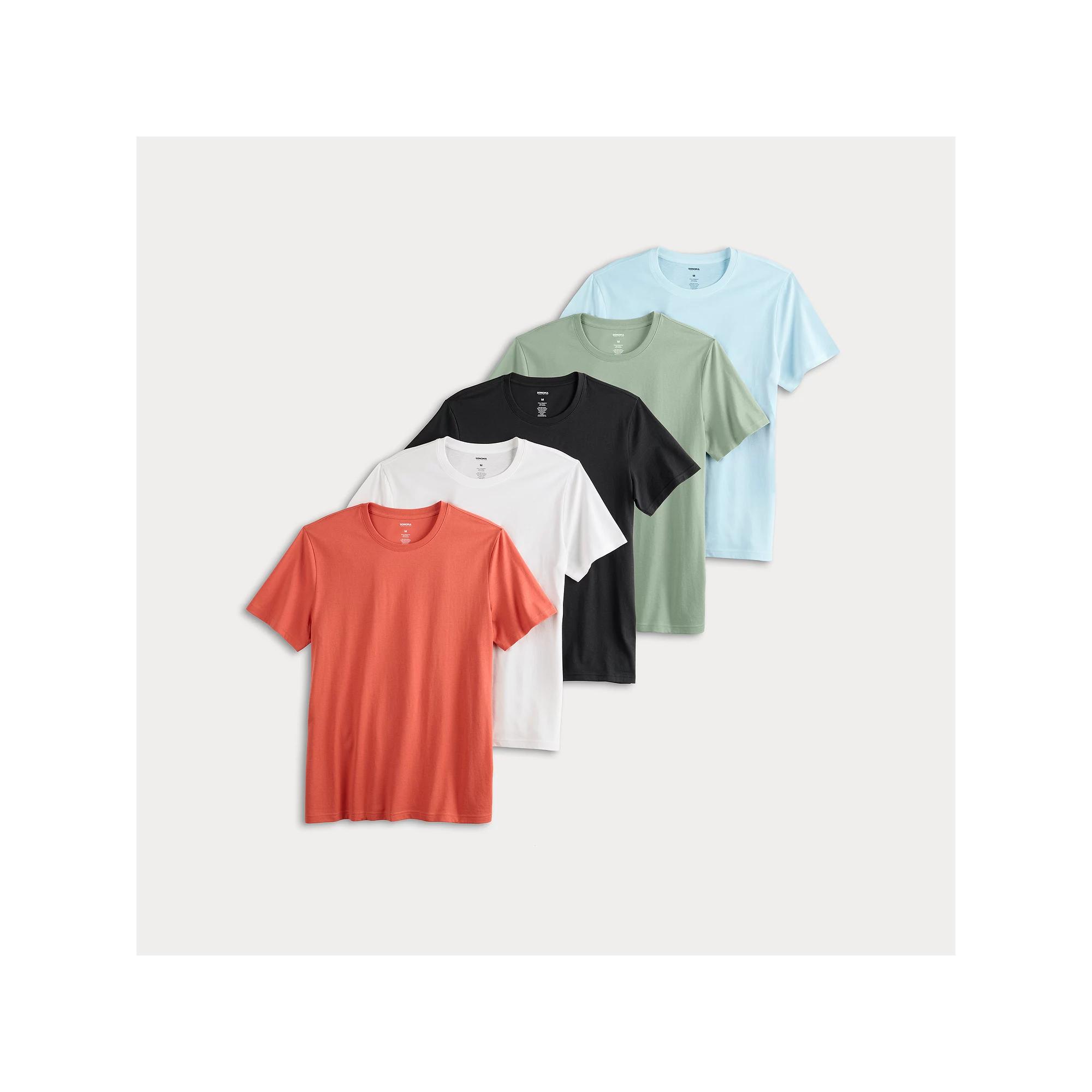 Men's Sonoma Goods For Life® Supersoft 5-Pack Crewneck Tees,  Product Image