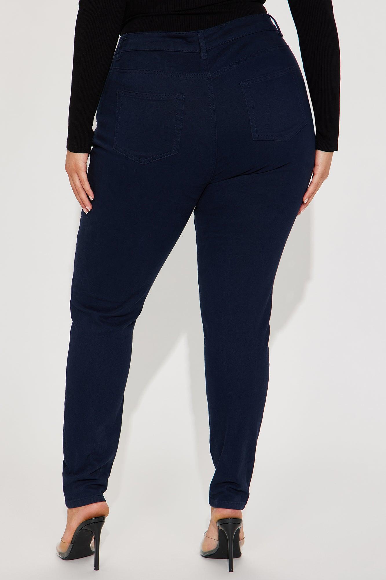 Skinny Uniform Pants - Navy Product Image