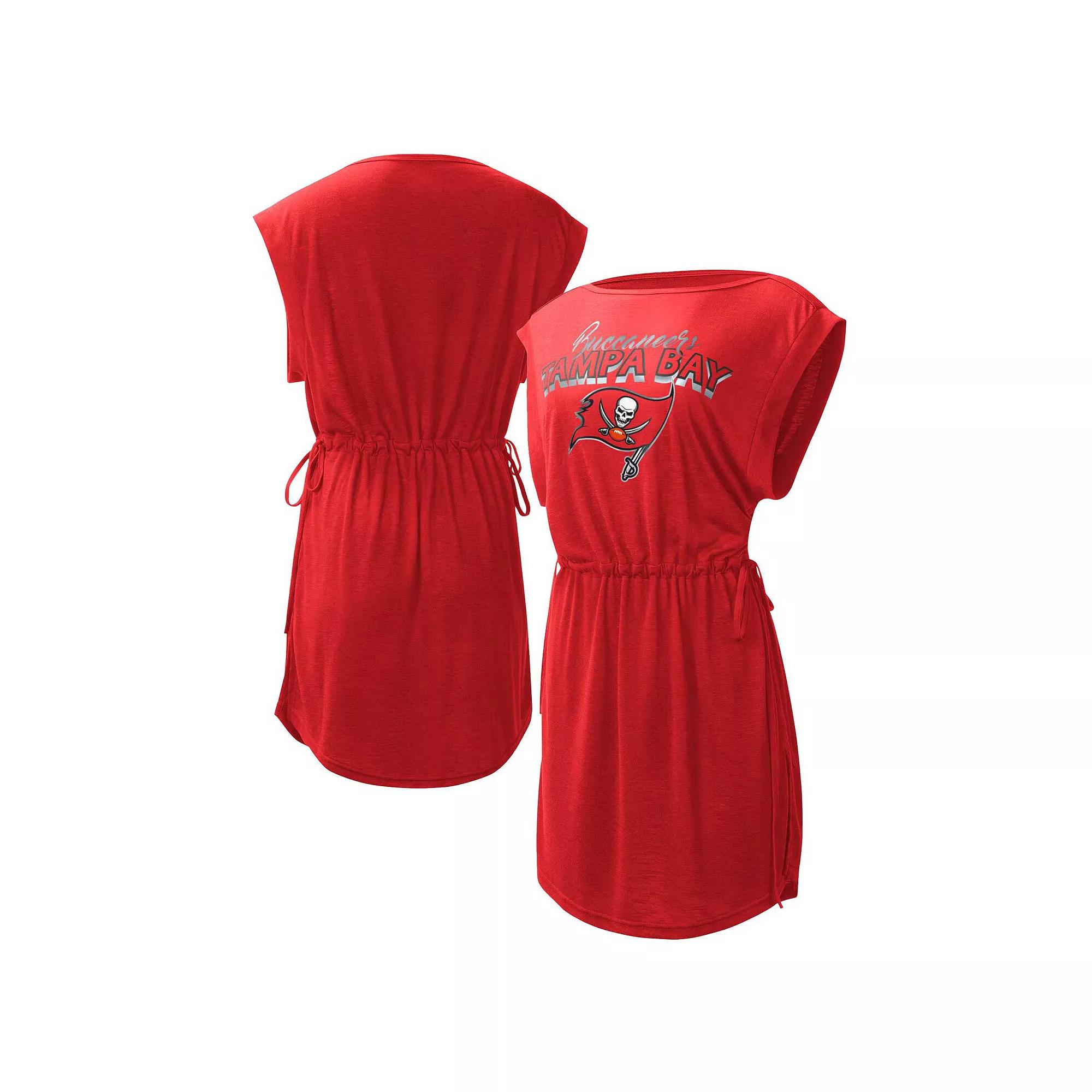 Women's G-III 4Her by Carl Banks Red Tampa Bay Buccaneers G.O.A.T. Swimsuit Cover-Up,  Product Image