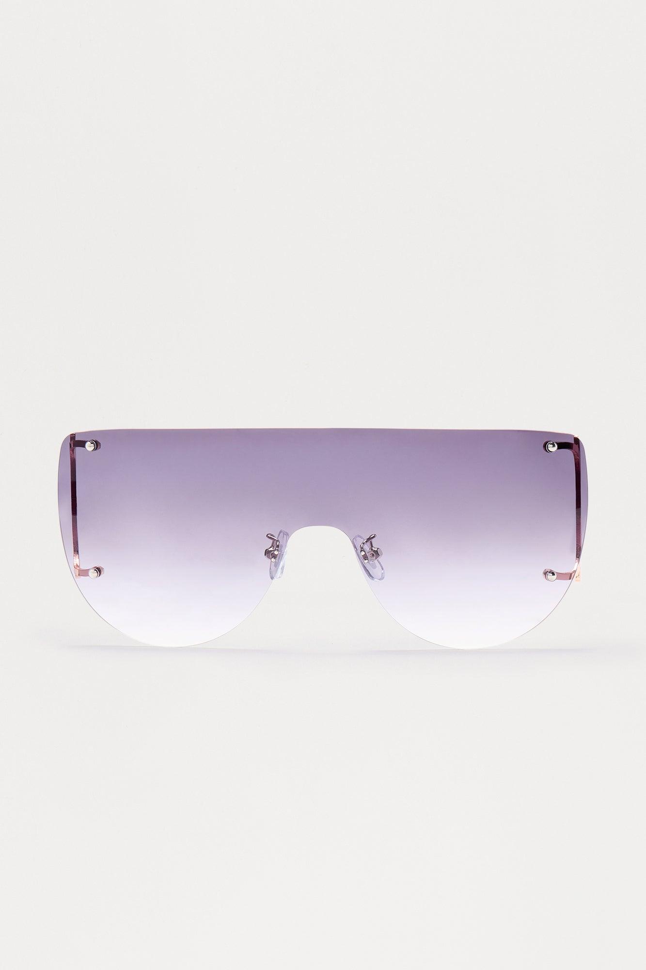 Different Time Zone Shield Sunglasses - Gold/Black Female Product Image