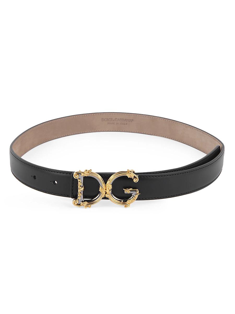 Womens Baroque Logo Leather Belt Product Image