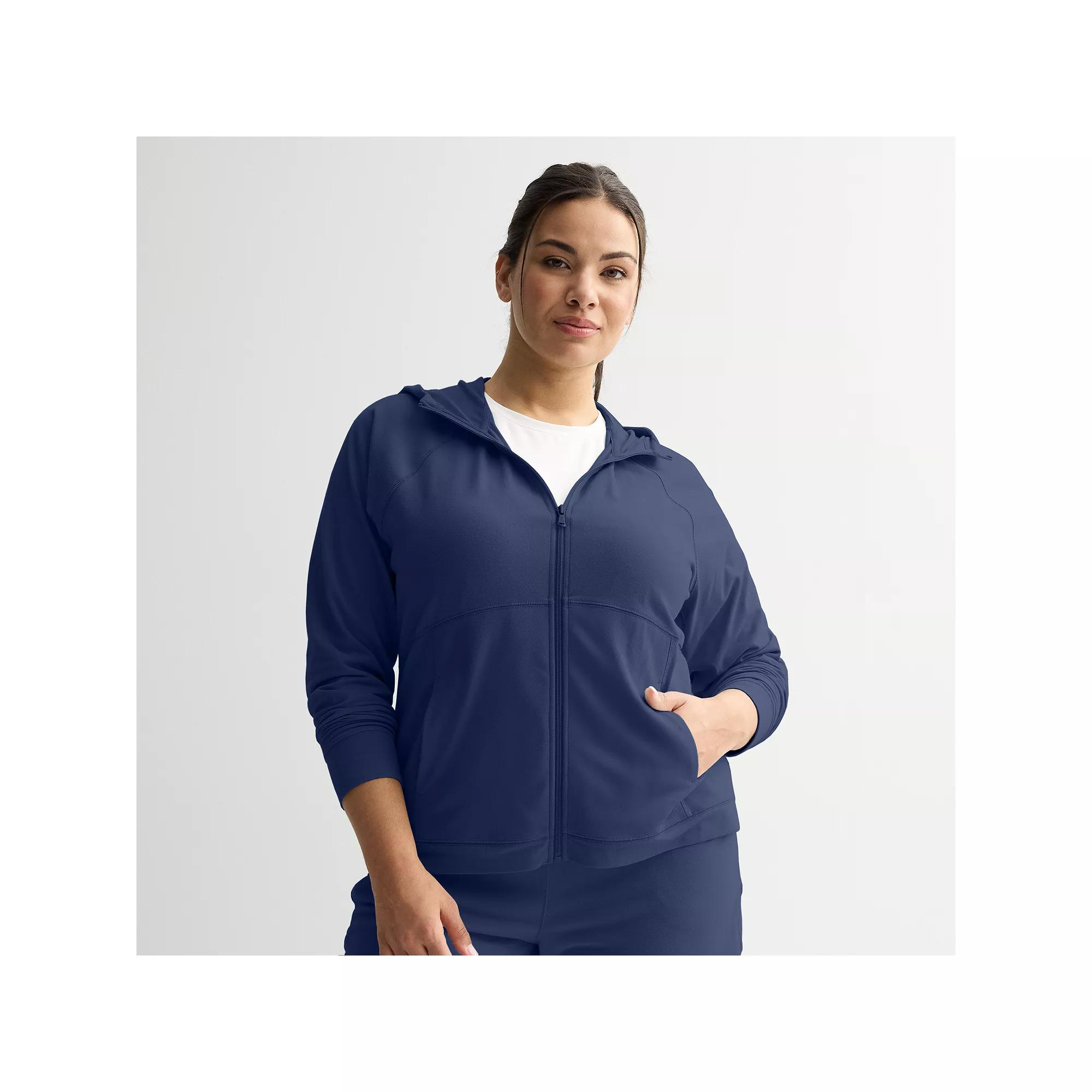 Women's Tek Gear® Essential Hooded Jacket, Size: Small, Blue Romance Product Image