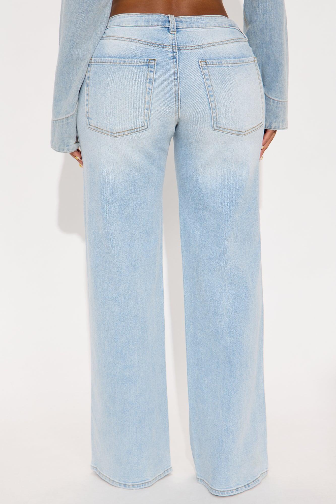 Eastside Low Rise Crossover Wide Leg Jean - Light Wash Female Product Image