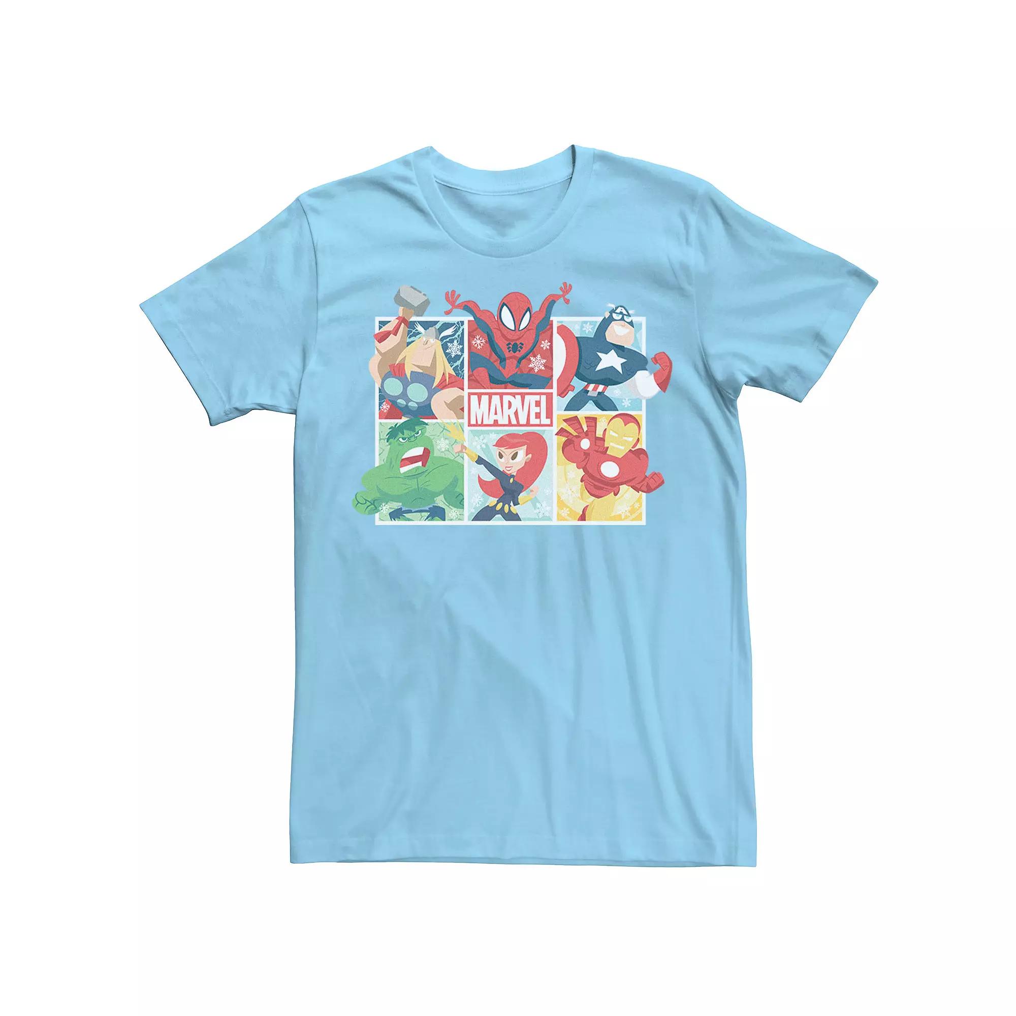 Men's Marvel Avengers Cartoon Comic Panels Tee,  Product Image