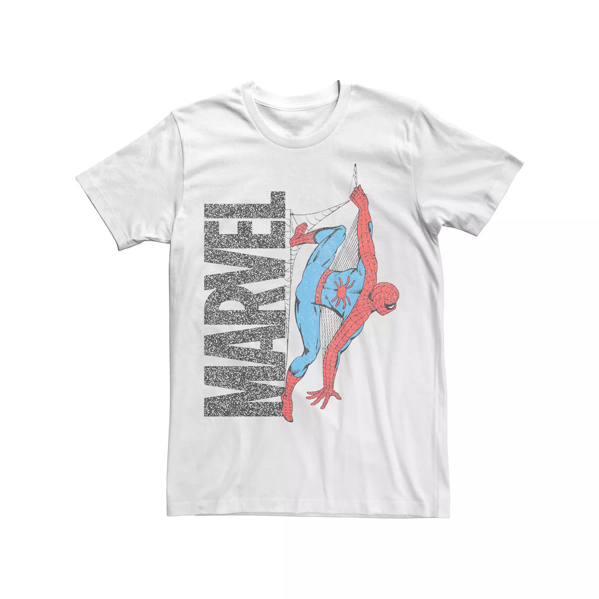Men's Marvel Spider-Man Distressed Web Logo Tee,  Product Image
