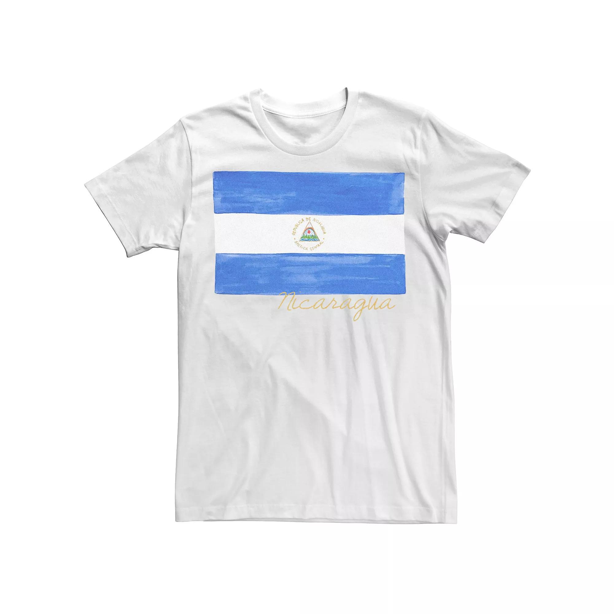 Men's HHM Nicaragua Flag Watercolor Tee,  Product Image