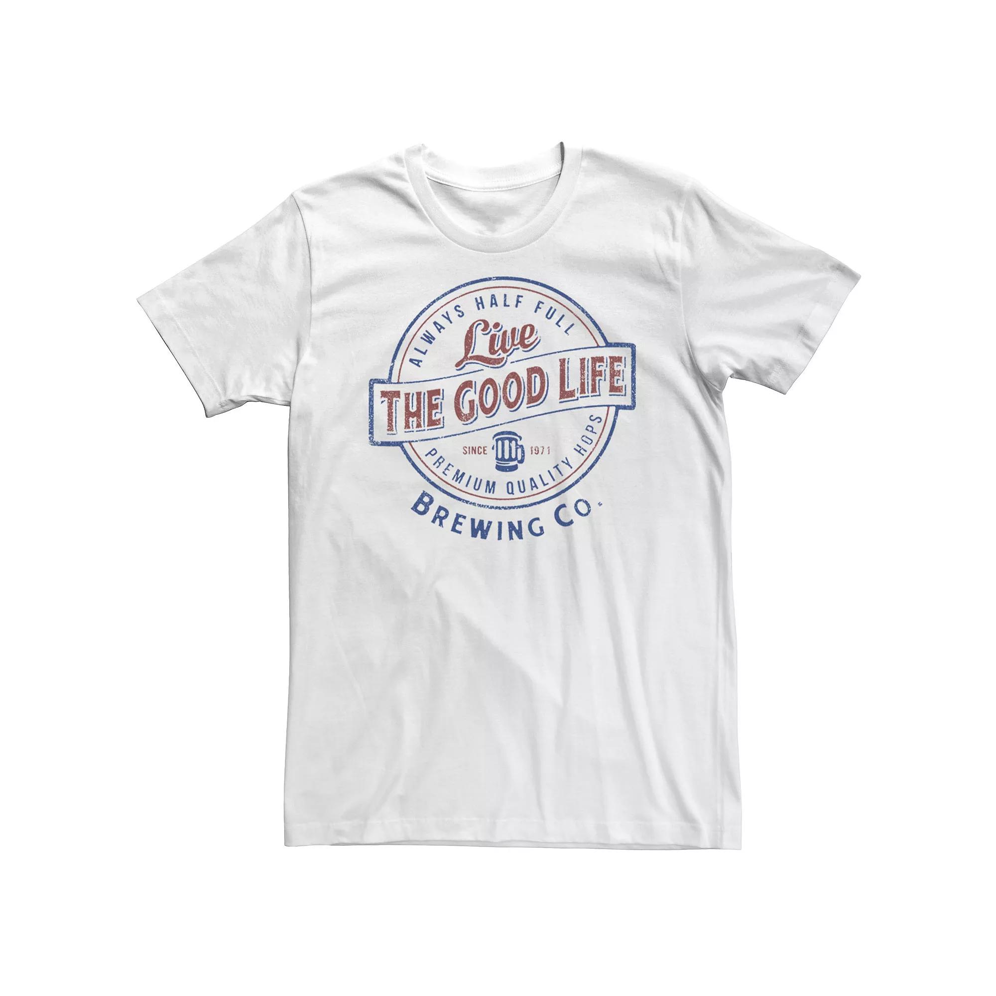 Big & Tall Good Life Beer Logo Tee, Men's,  Product Image