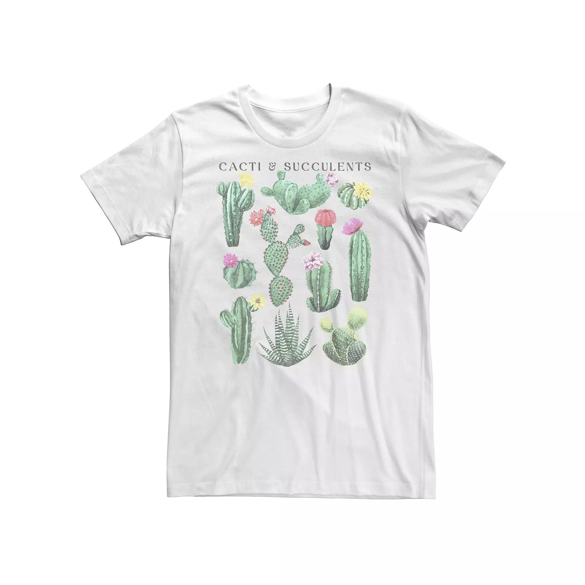 Big & Tall Trendy Botanical Cacti & Succulents Tee, Men's,  Product Image