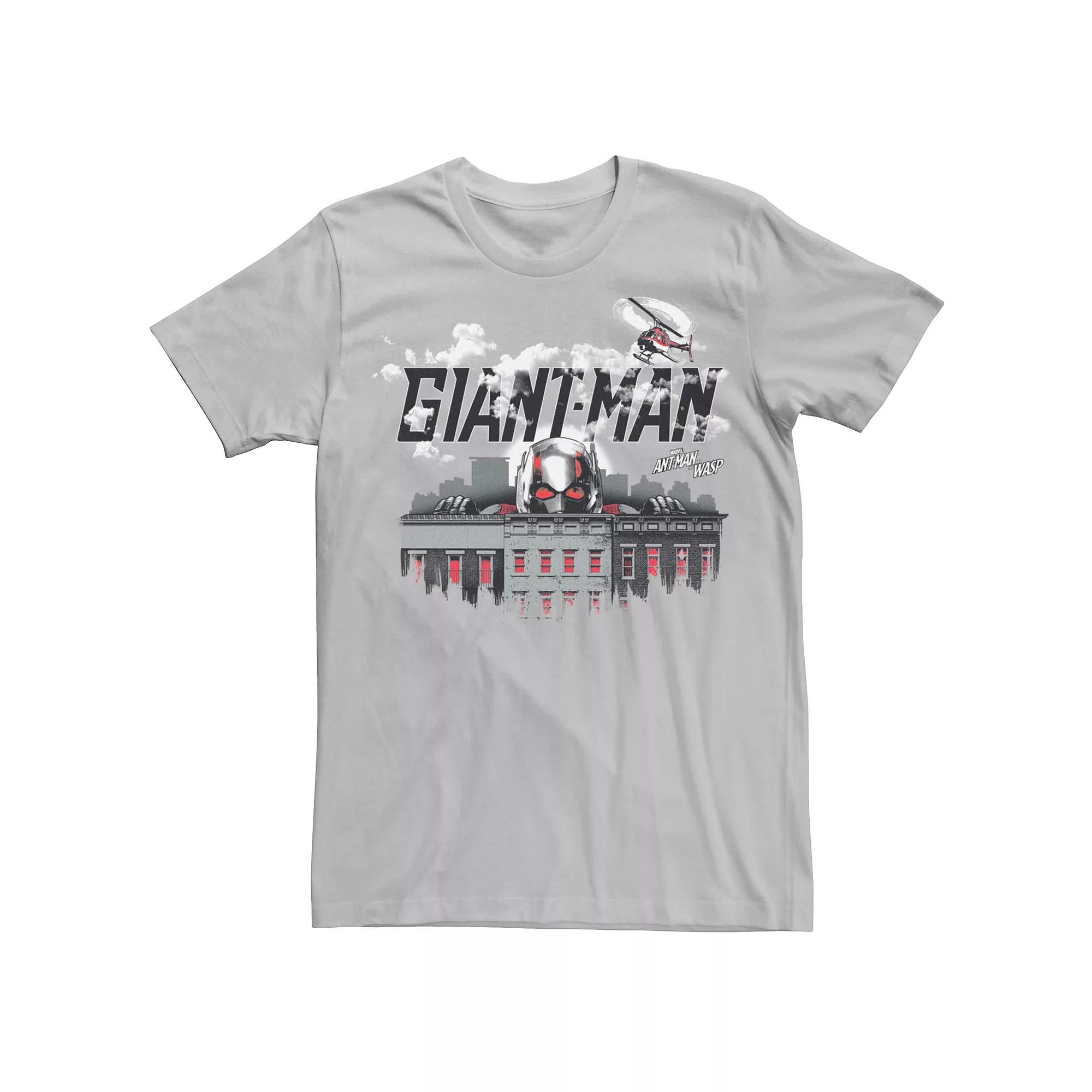 Men's Teen Marvel Ant-Man And The Wasp Giant-Man City Tee, Size: Large, Silver Product Image
