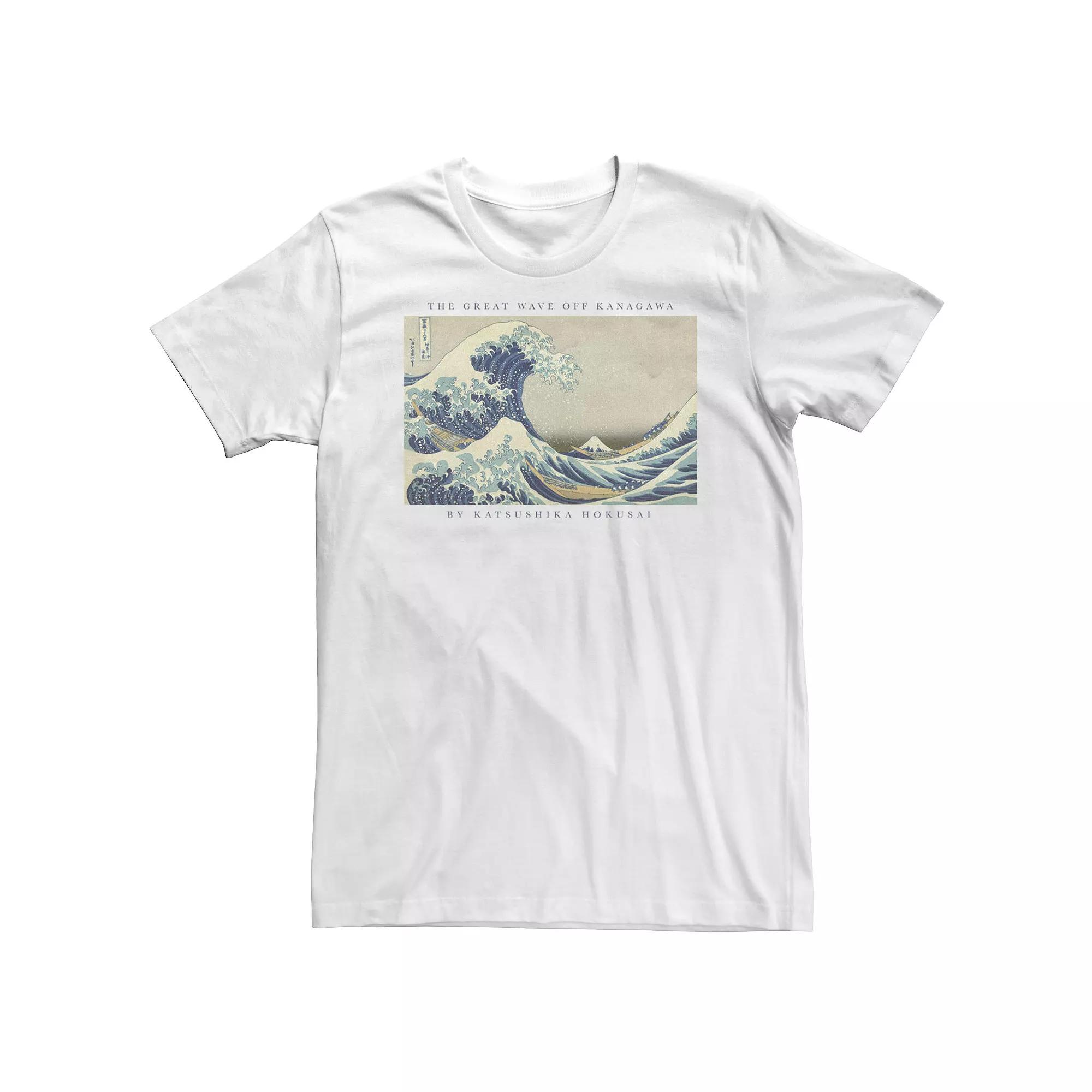 Big & Tall Trendy The Great Wave Off Kanagawa Art Tee, Men's,  Product Image