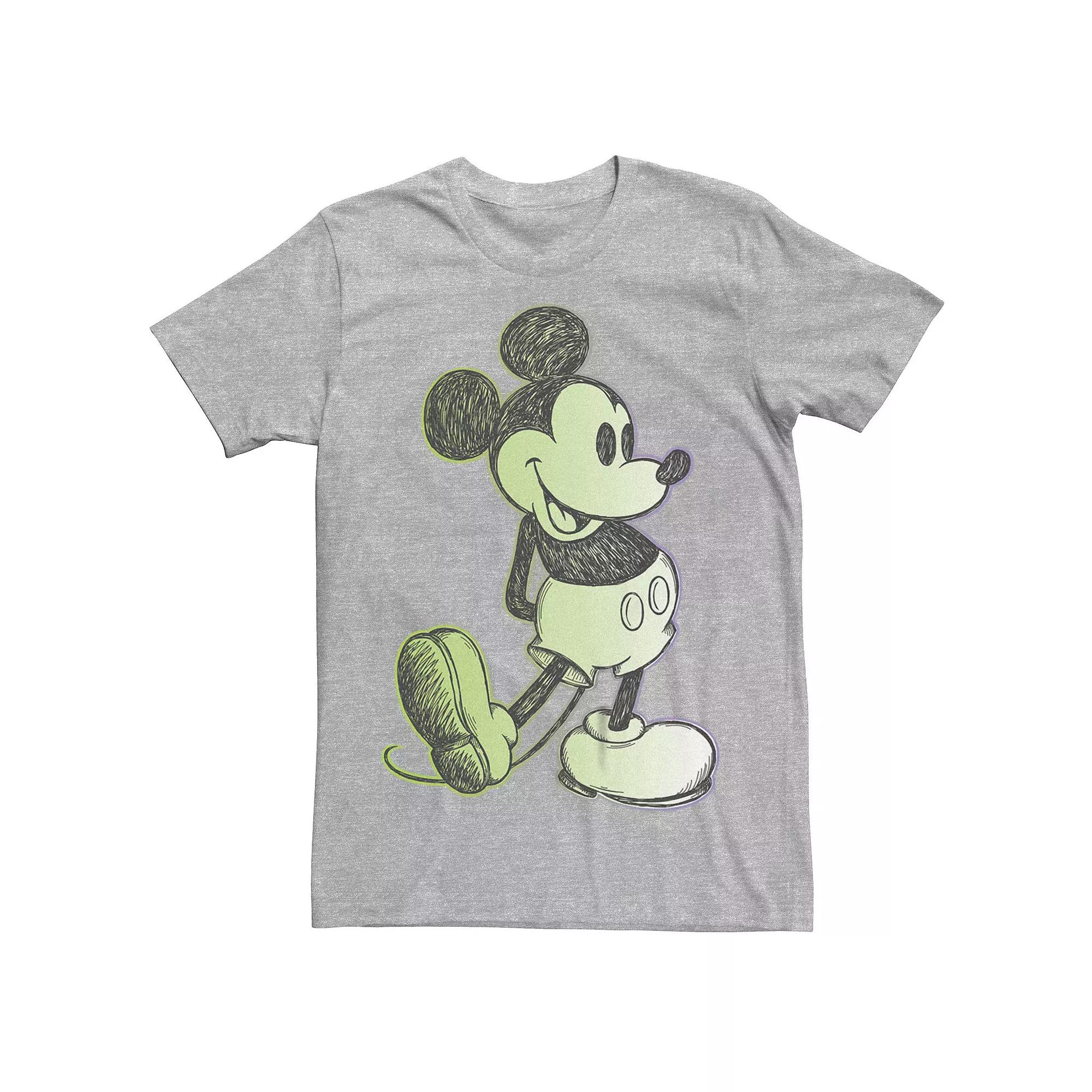 Big & Tall Disney Mickey Mouse Retro Sketch Graphic Tee, Men's,  Product Image