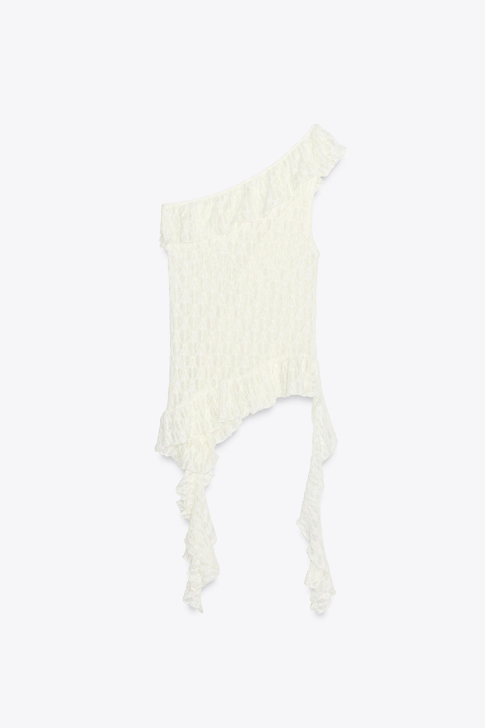 ASYMMETRIC LACE TOP Product Image