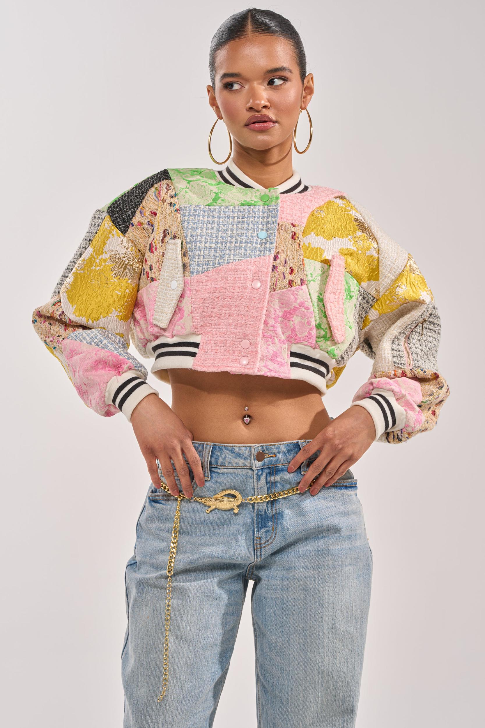 ESTELLE PATCHWORK BOMBER Product Image