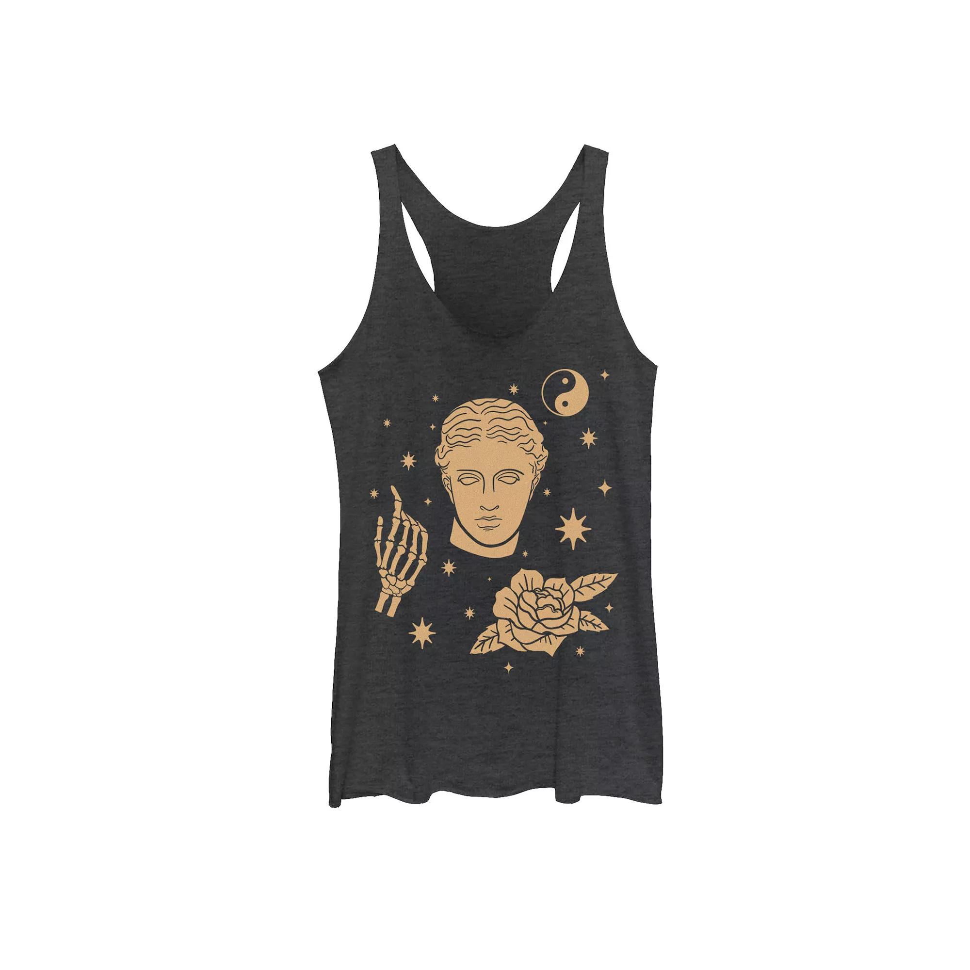 Juniors' Outer Banks Group Shot Spray Paint Logo Graphic Tank Top, Girl's, Size: Small, Black Grey Product Image